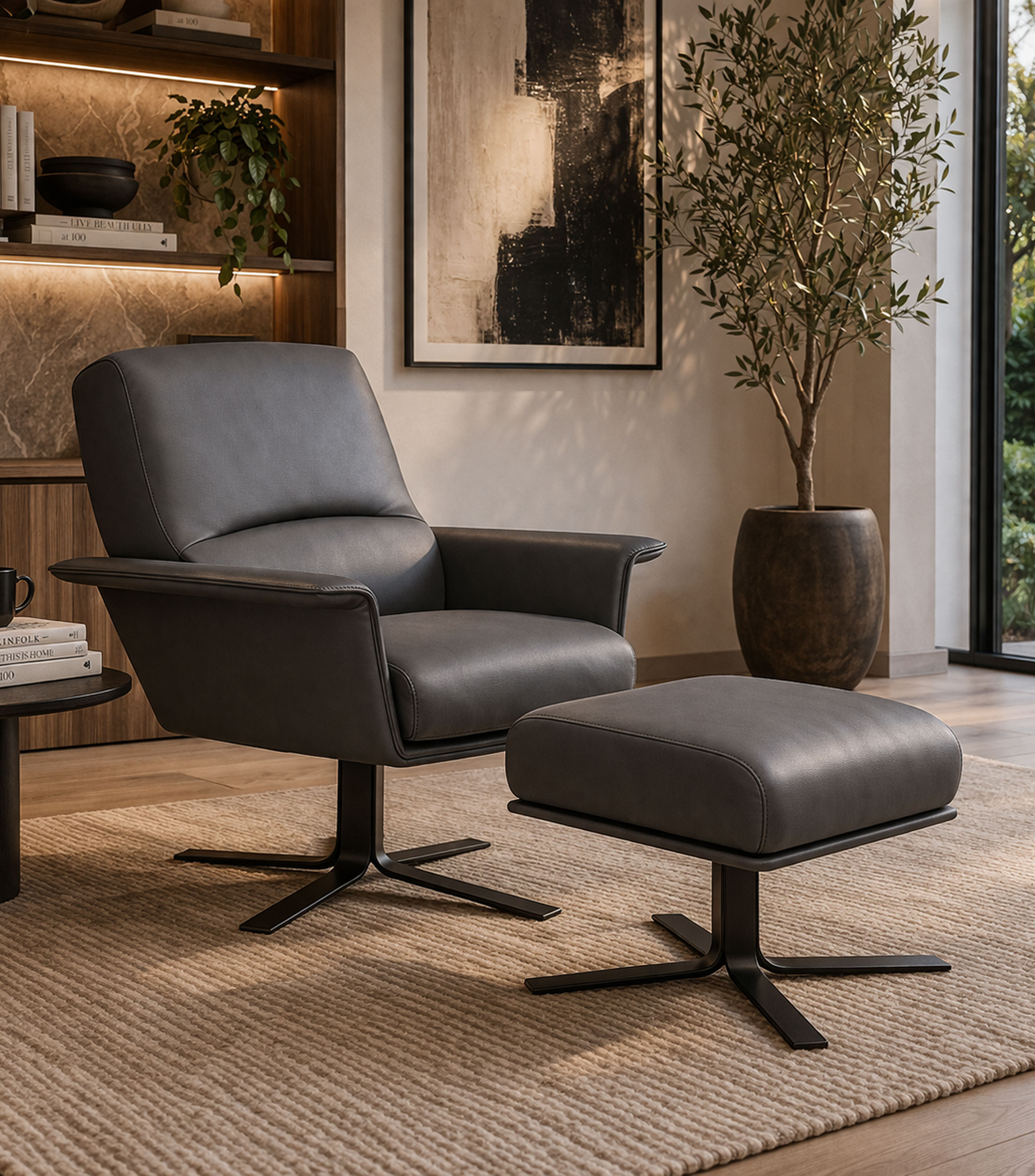 Sillón en piel Principezza