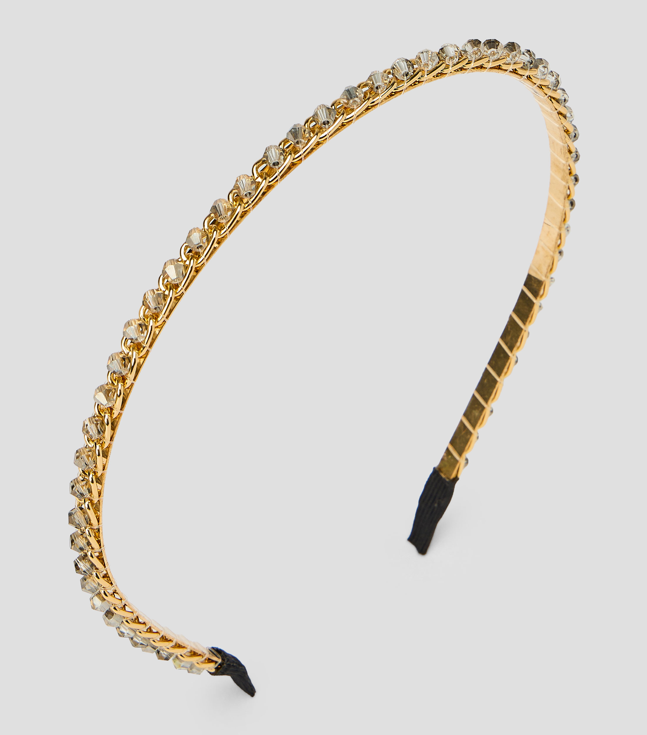 Diadema dorada microdiseño Mujer