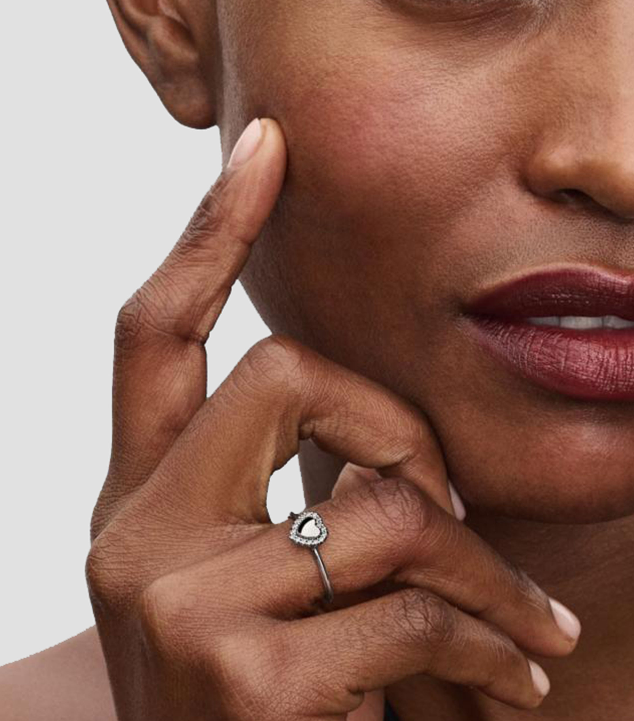 Anillo en plata de primera ley con corazon Mujer