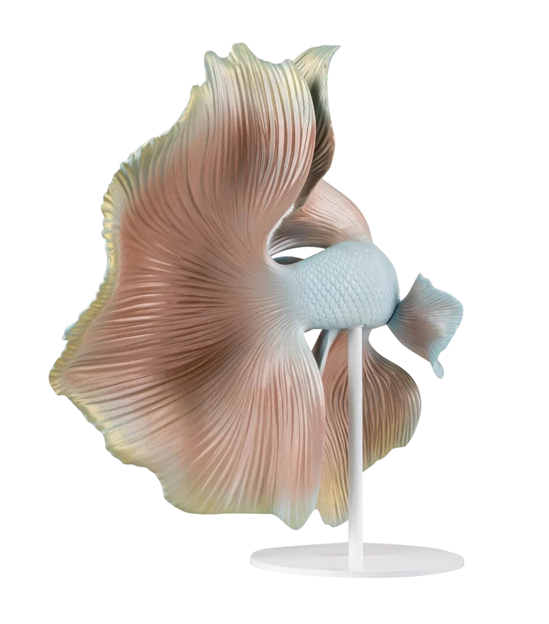 Escultura Pez Betta Derecho en porcelana