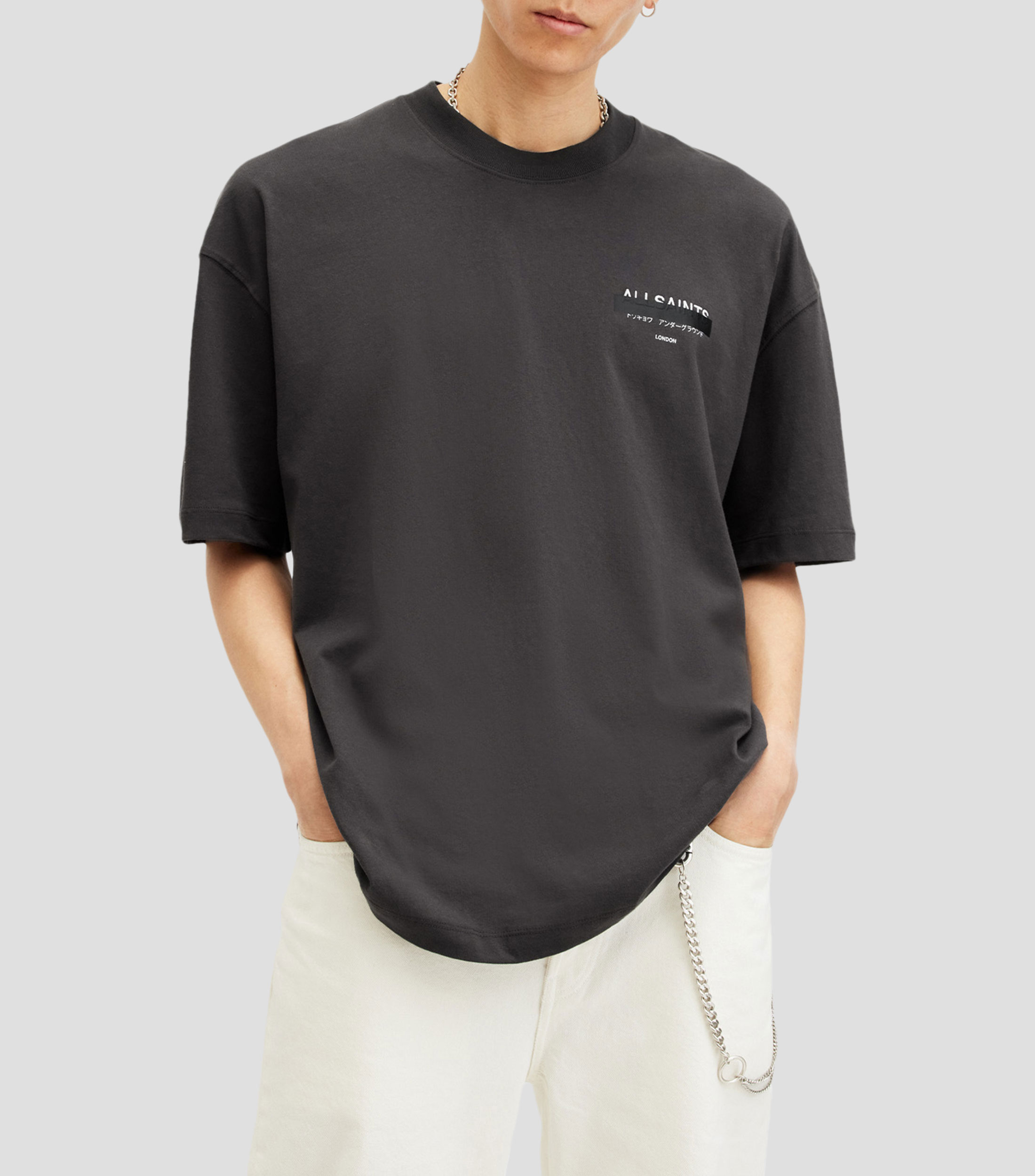 Playera cuello redondo manga corta estampada Hombre