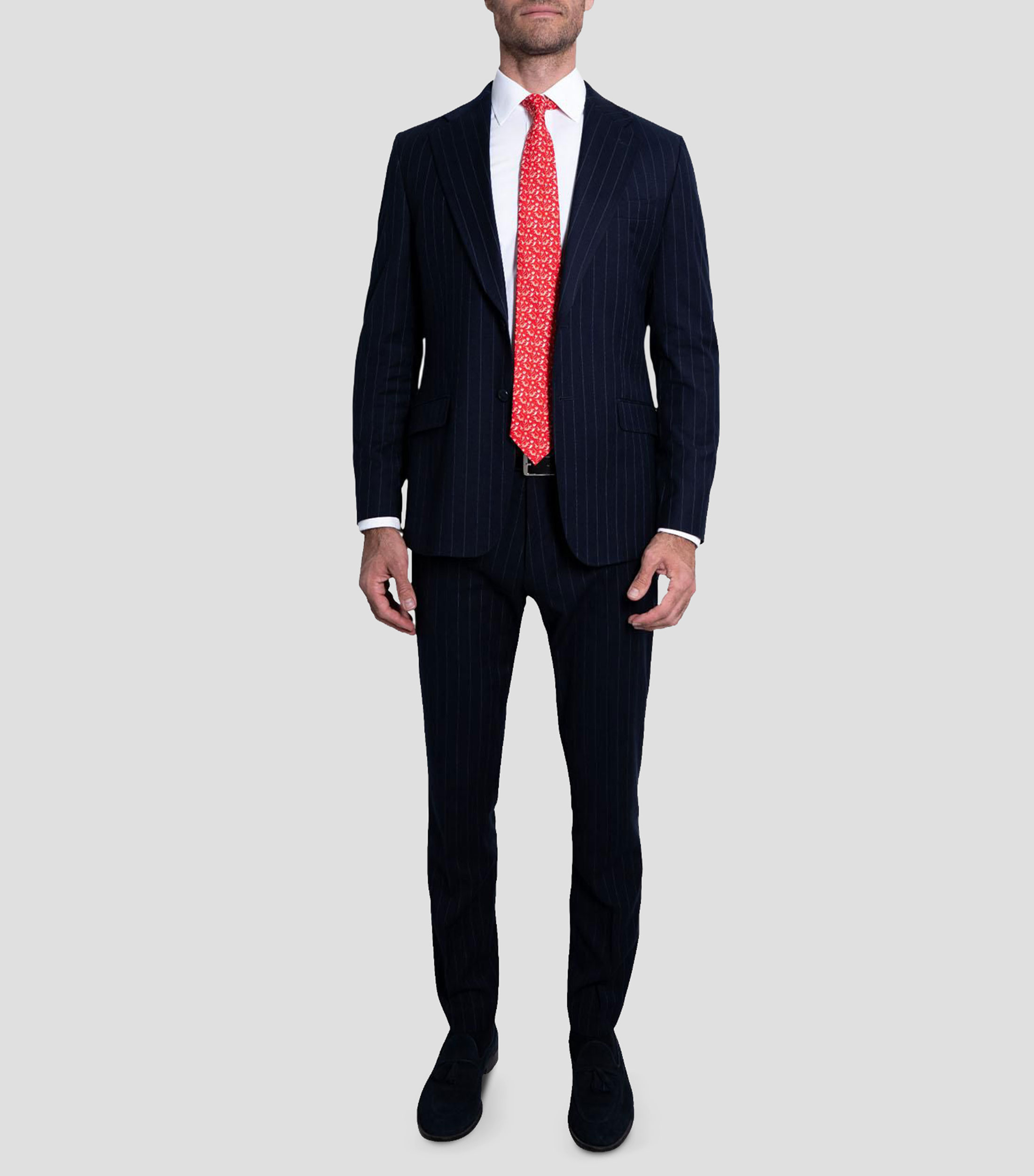 Corbata ancha de seda rojo estampada S8 Iguana Mexicana