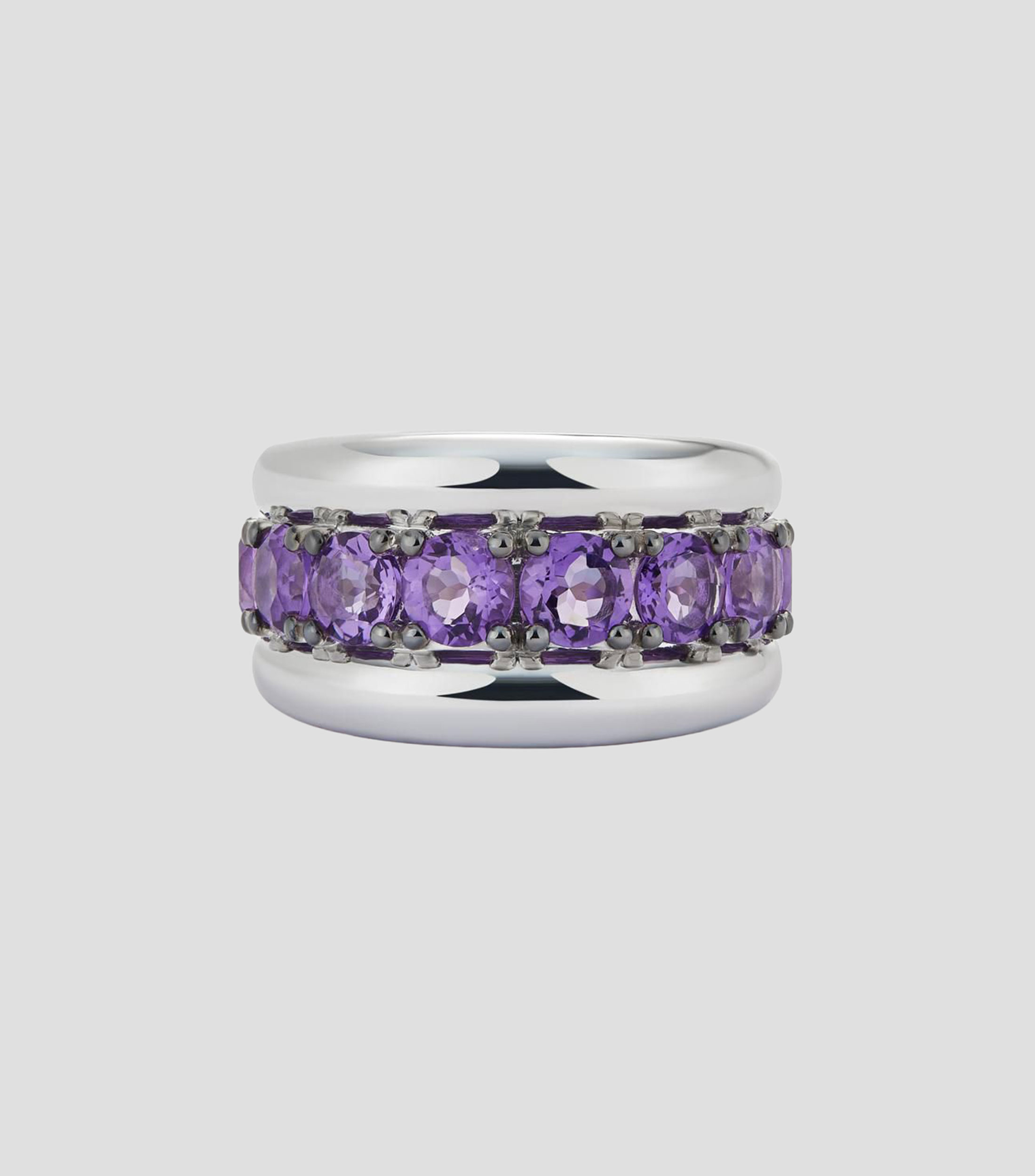 Anillo solitario en plata .925 con diamante Mujer