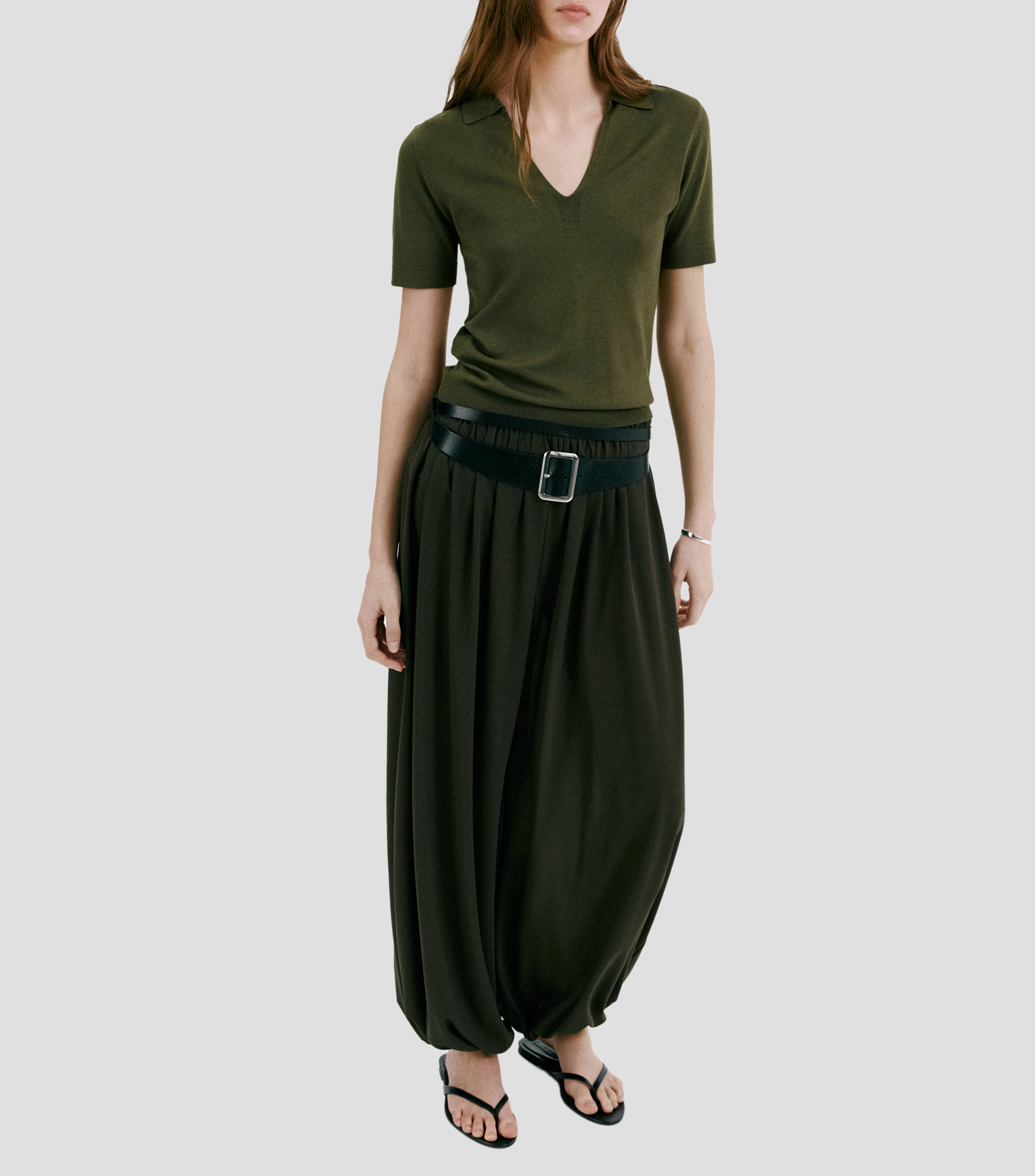 Suéter cuello polo Mujer