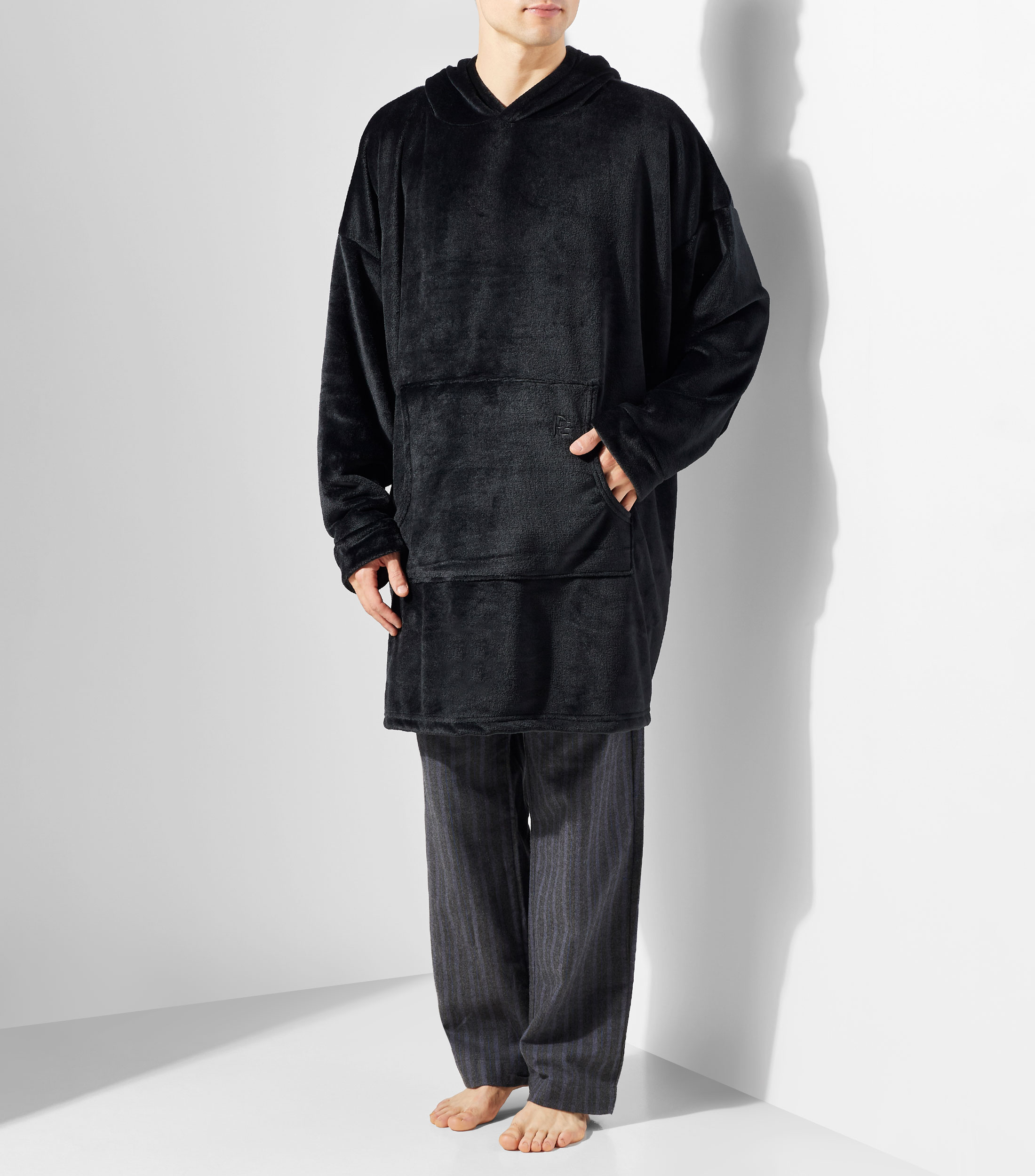 Sudadera poncho con capucha Hombre