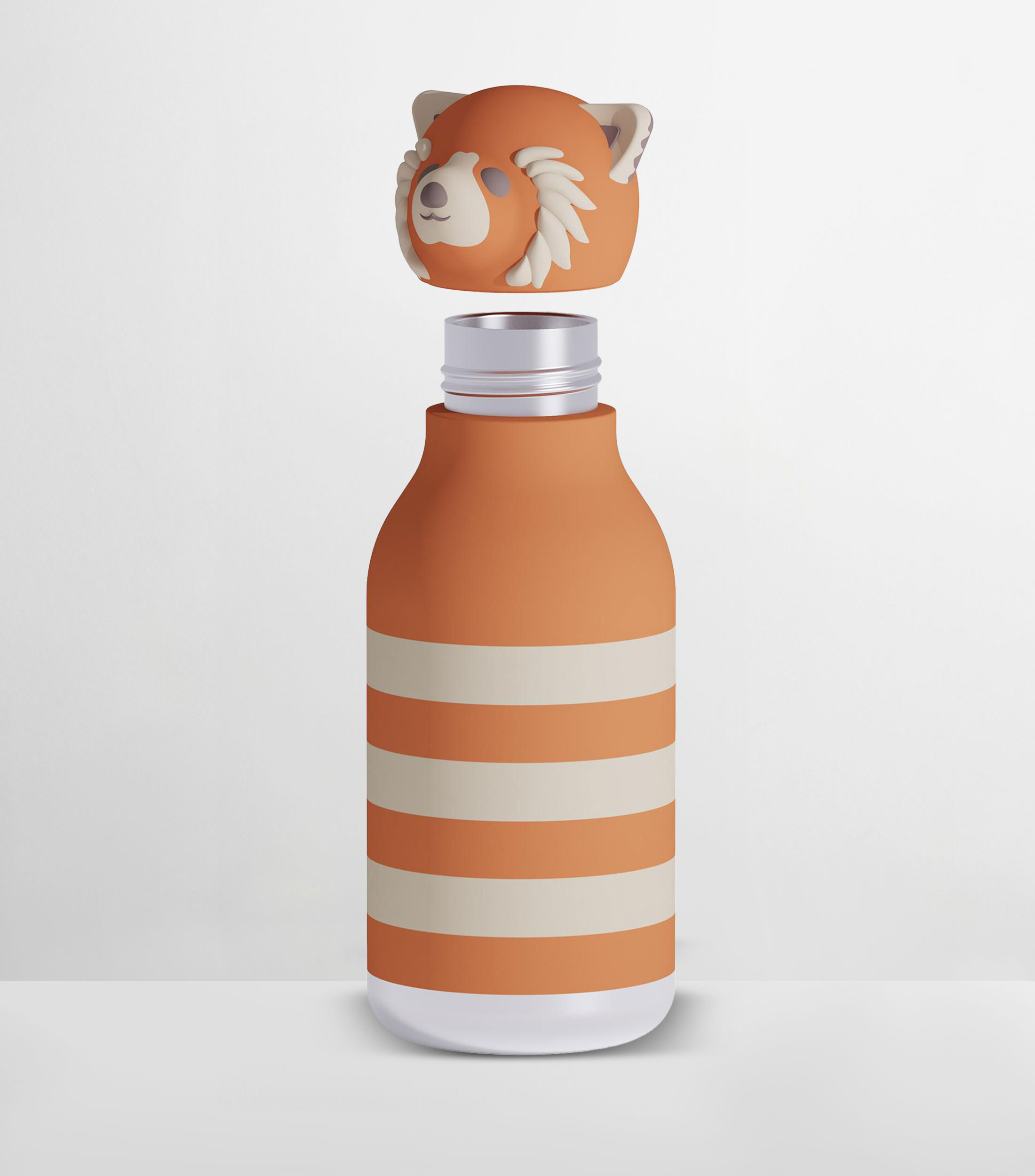 Botella Panda Rojo en acero inoxidable, 460 ml
