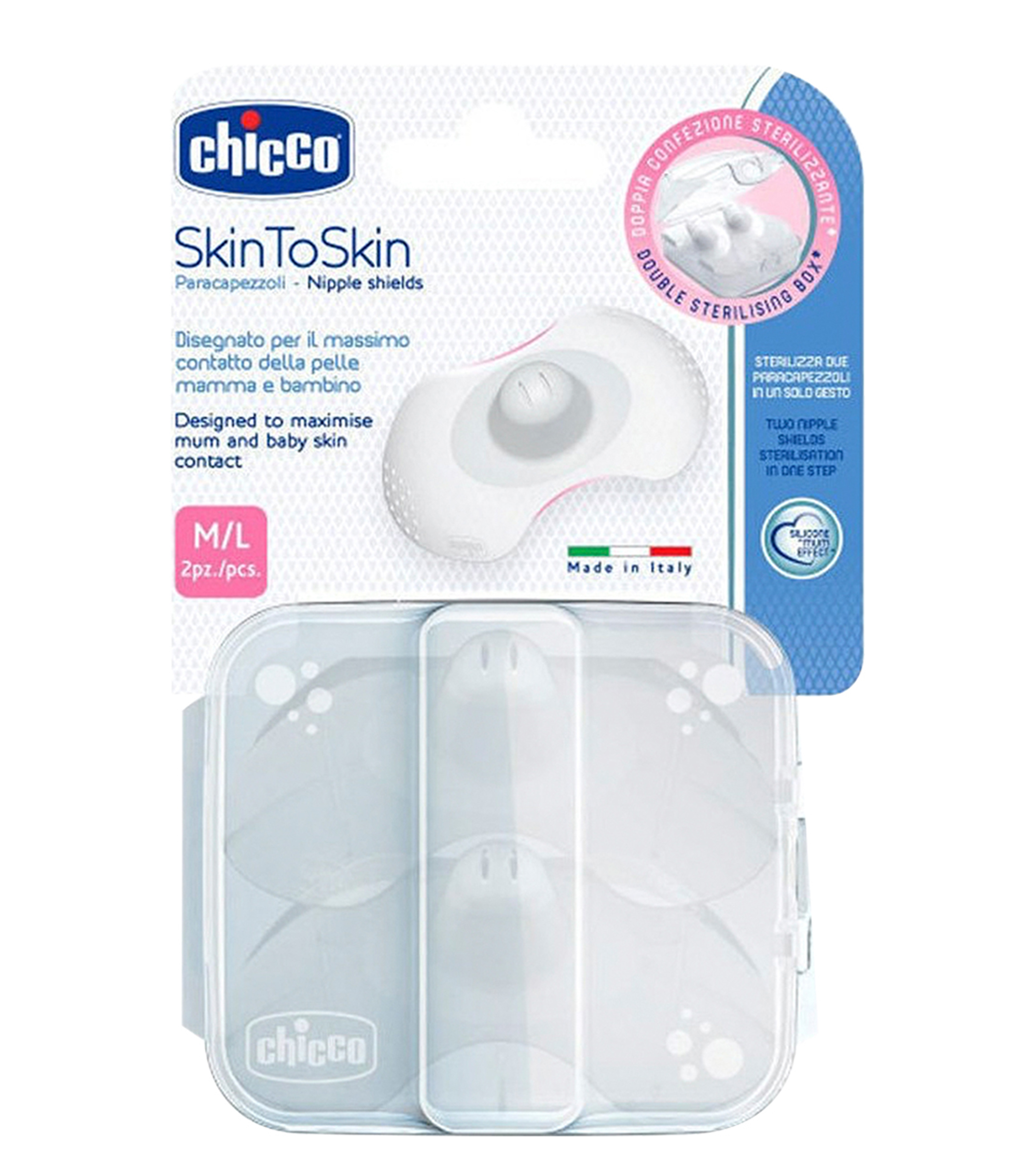 Chicco Pezoneras protectoras de silicón Skin to Skin
