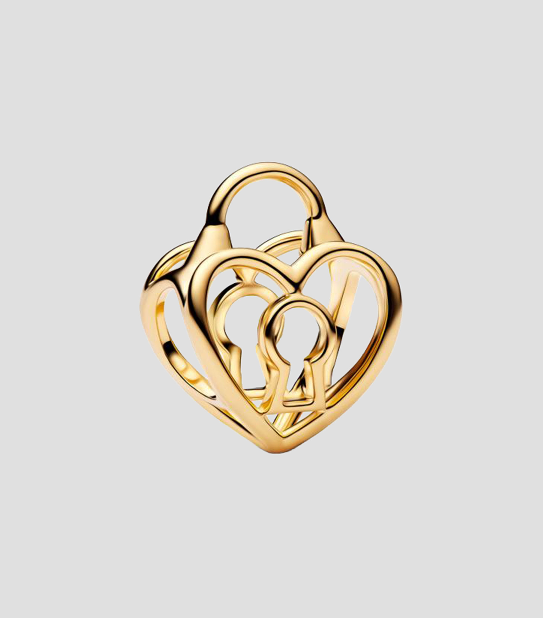 Charm en plata corazón candado Unisex