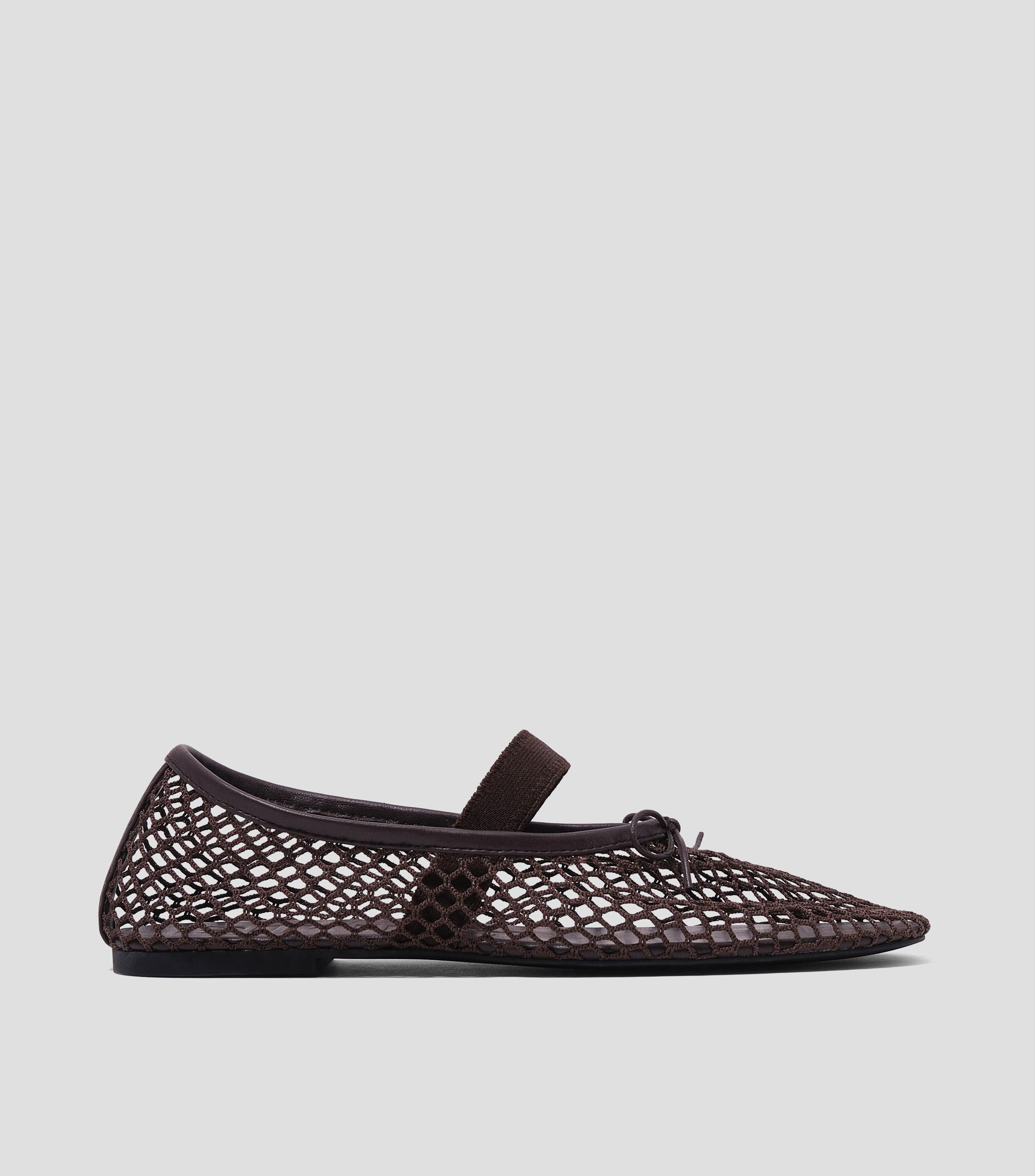 Flats rejilla chocolate Mujer