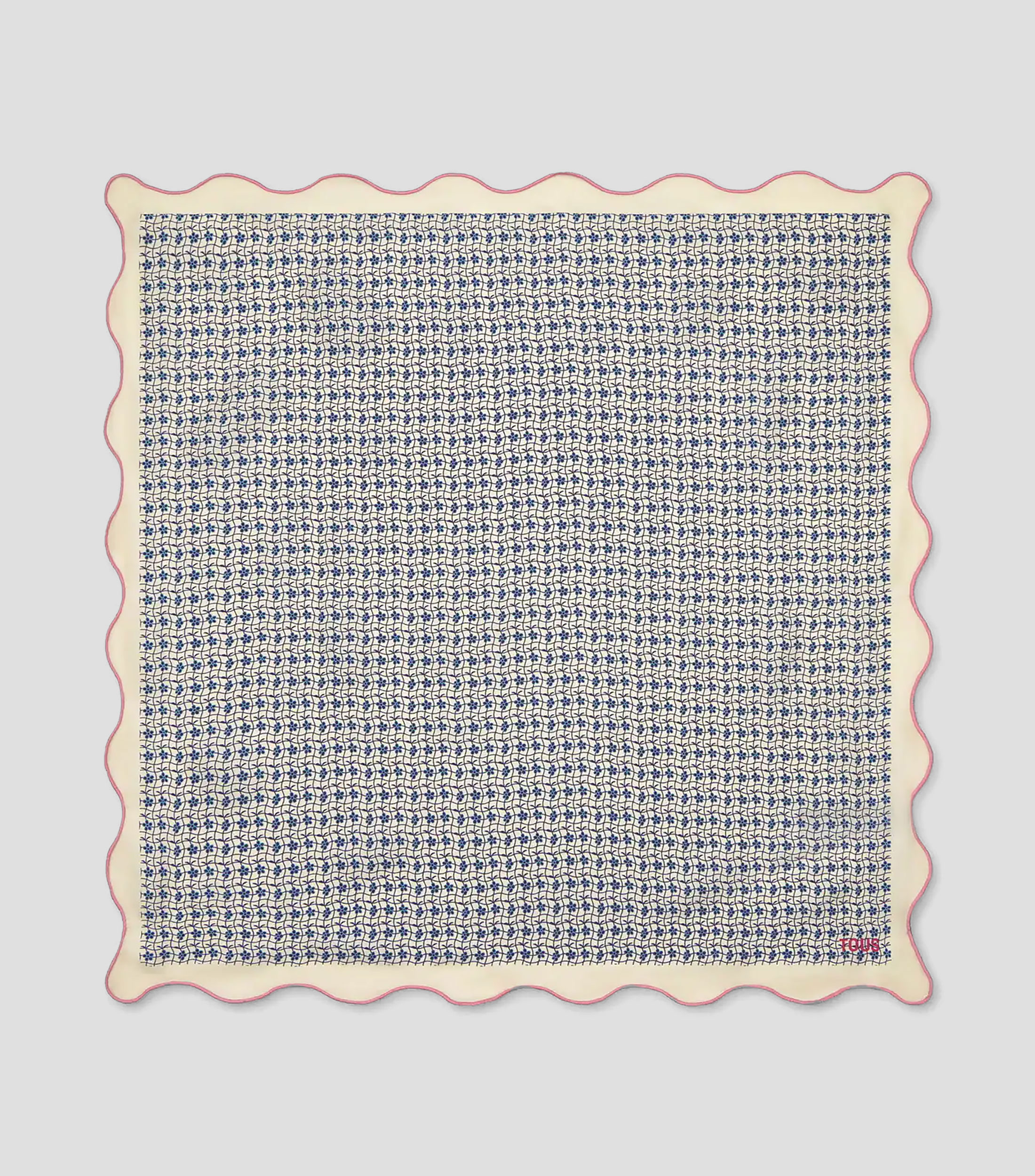 Pañuelo estampado en seda Mujer