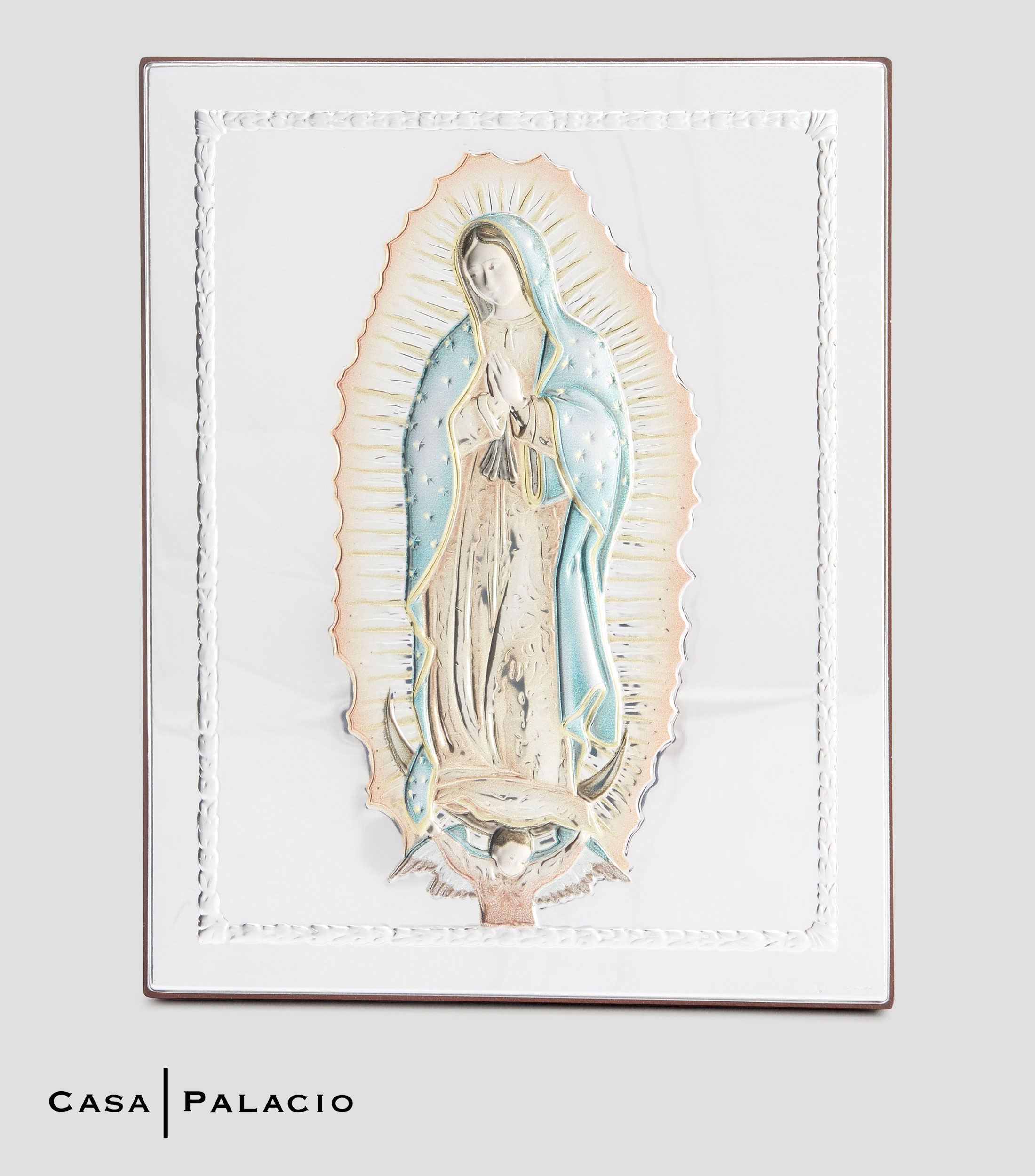 Cuadro Decorativo Virgen de Guadalupe en plata