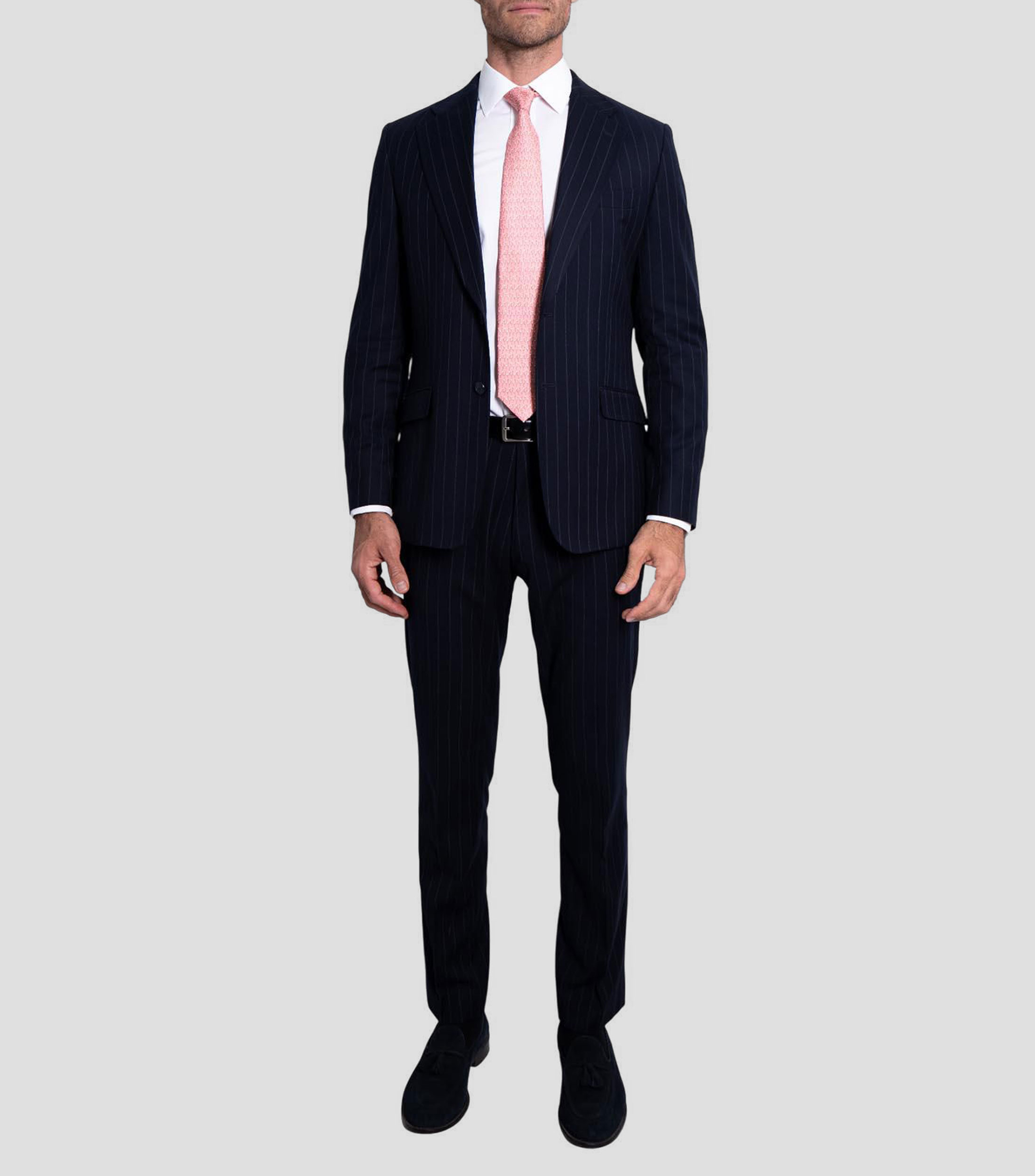 Corbata ancha de seda rosa estampada S8 Flamenco