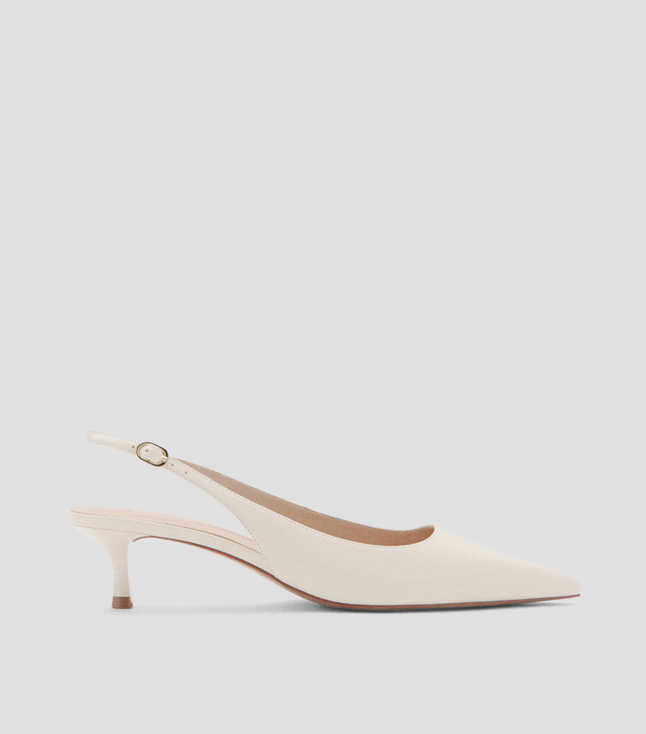 Zapatillas slingback con tacón medio y delgado Mujer