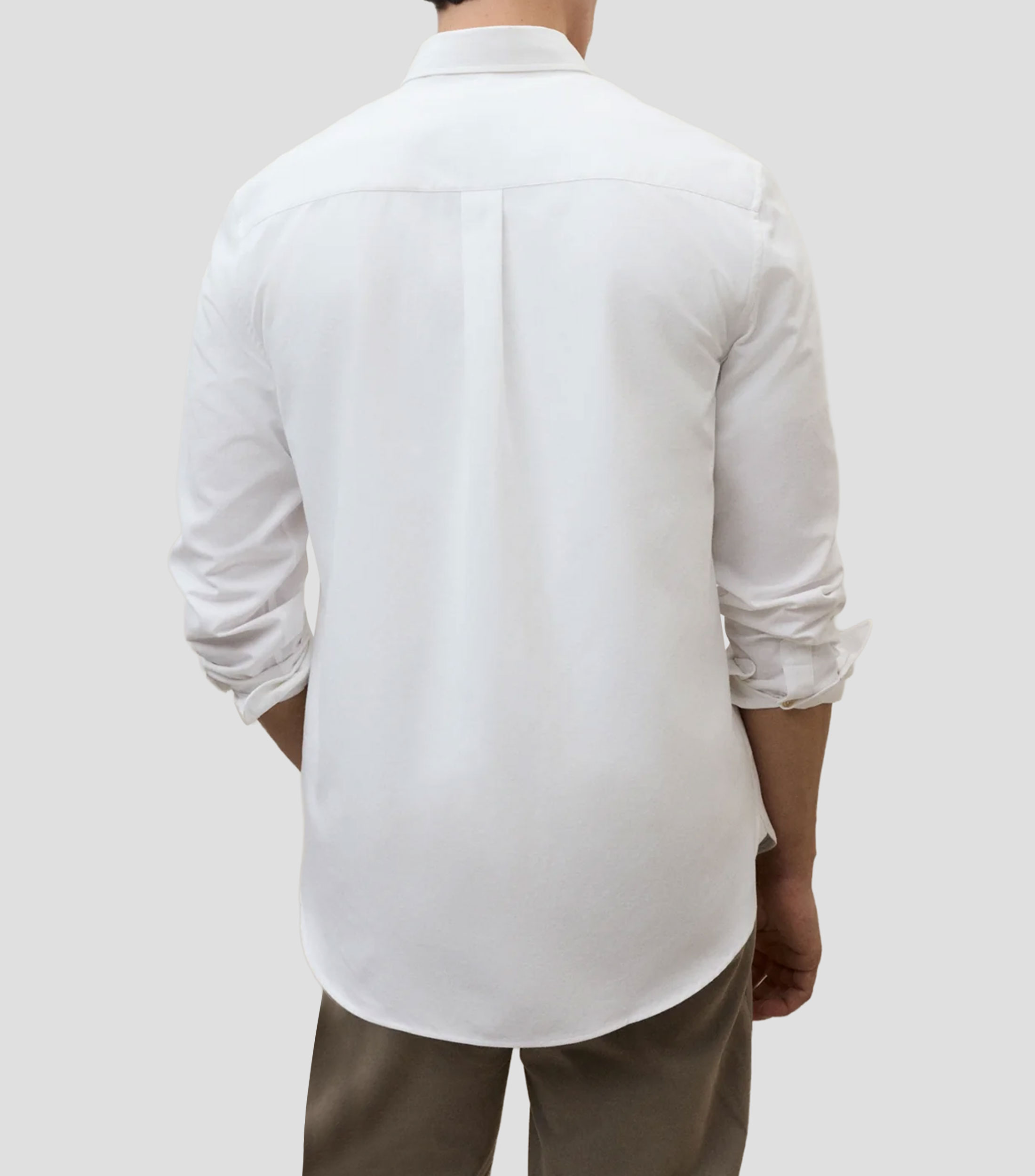 Camisa lisa manga larga Hombre