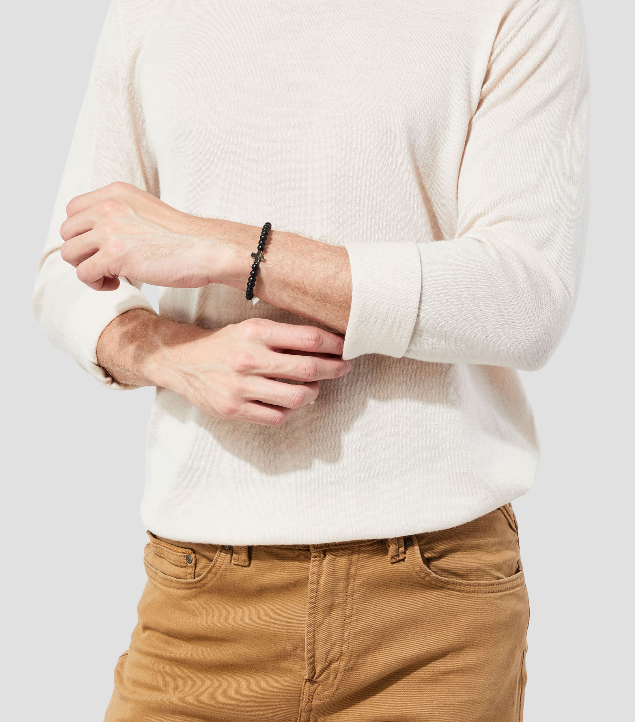 Pulsera con cruz ancha de Protección Hombre