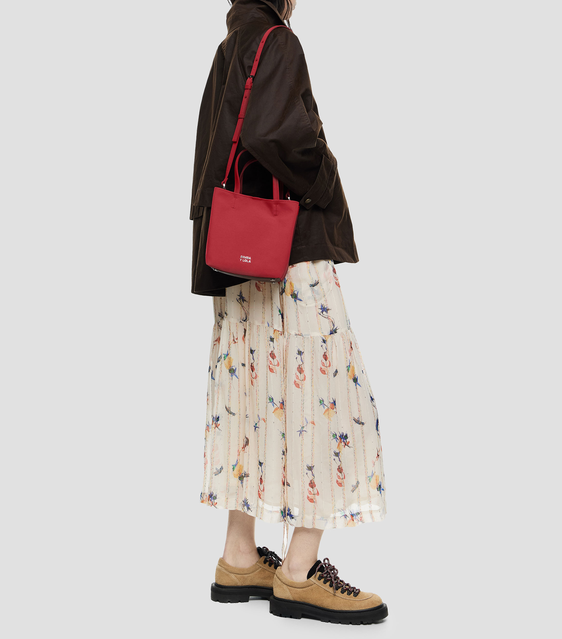 Bolsa chihuahua pequeña nylon rojo oscuro Mujer