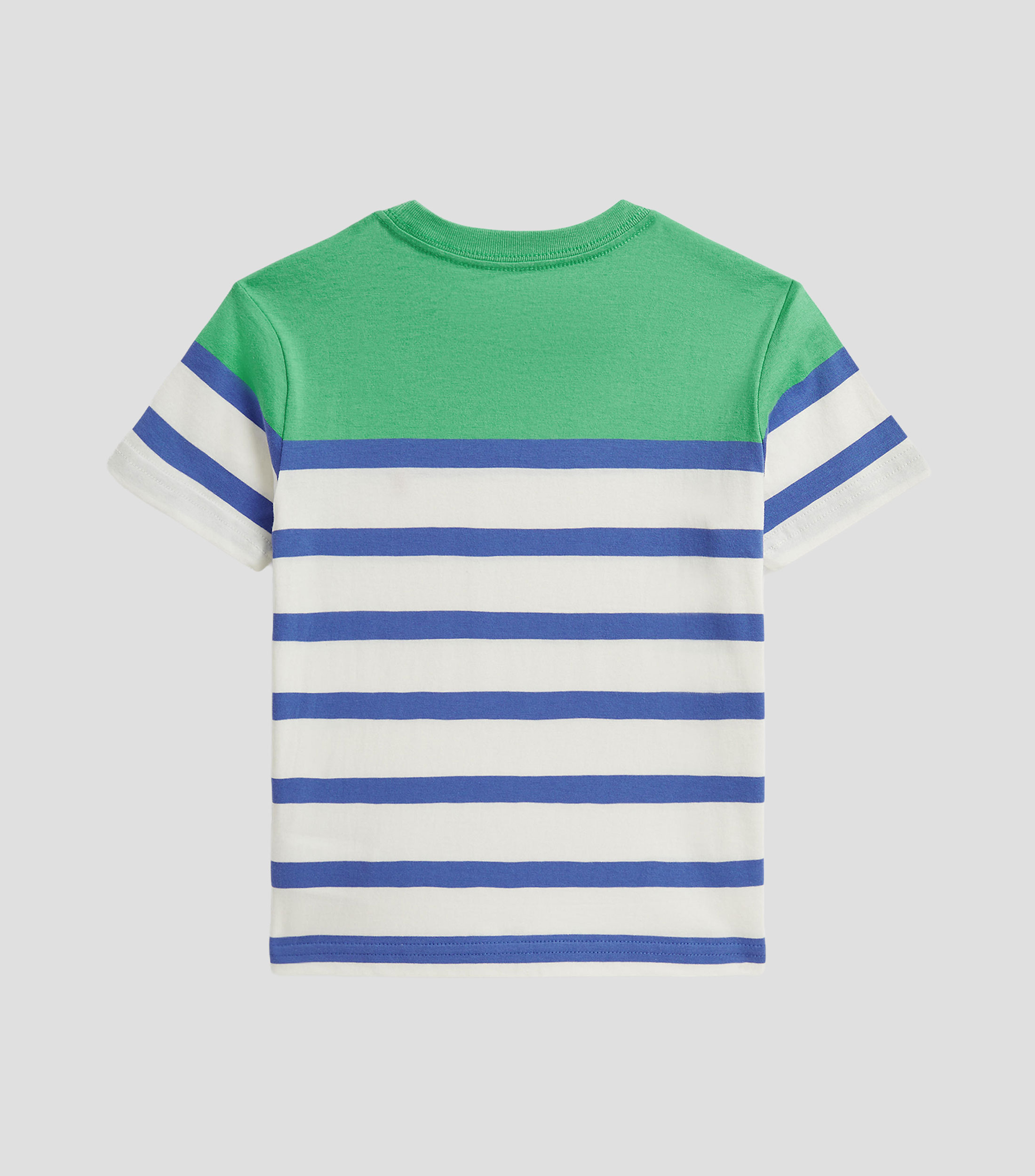 Playera cuello redondo manga corta con rayas Niño