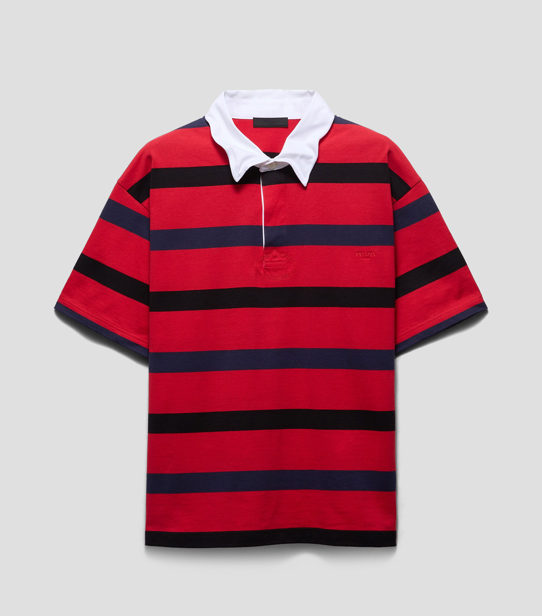 Playera tipo polo con manga corta y rayas Hombre