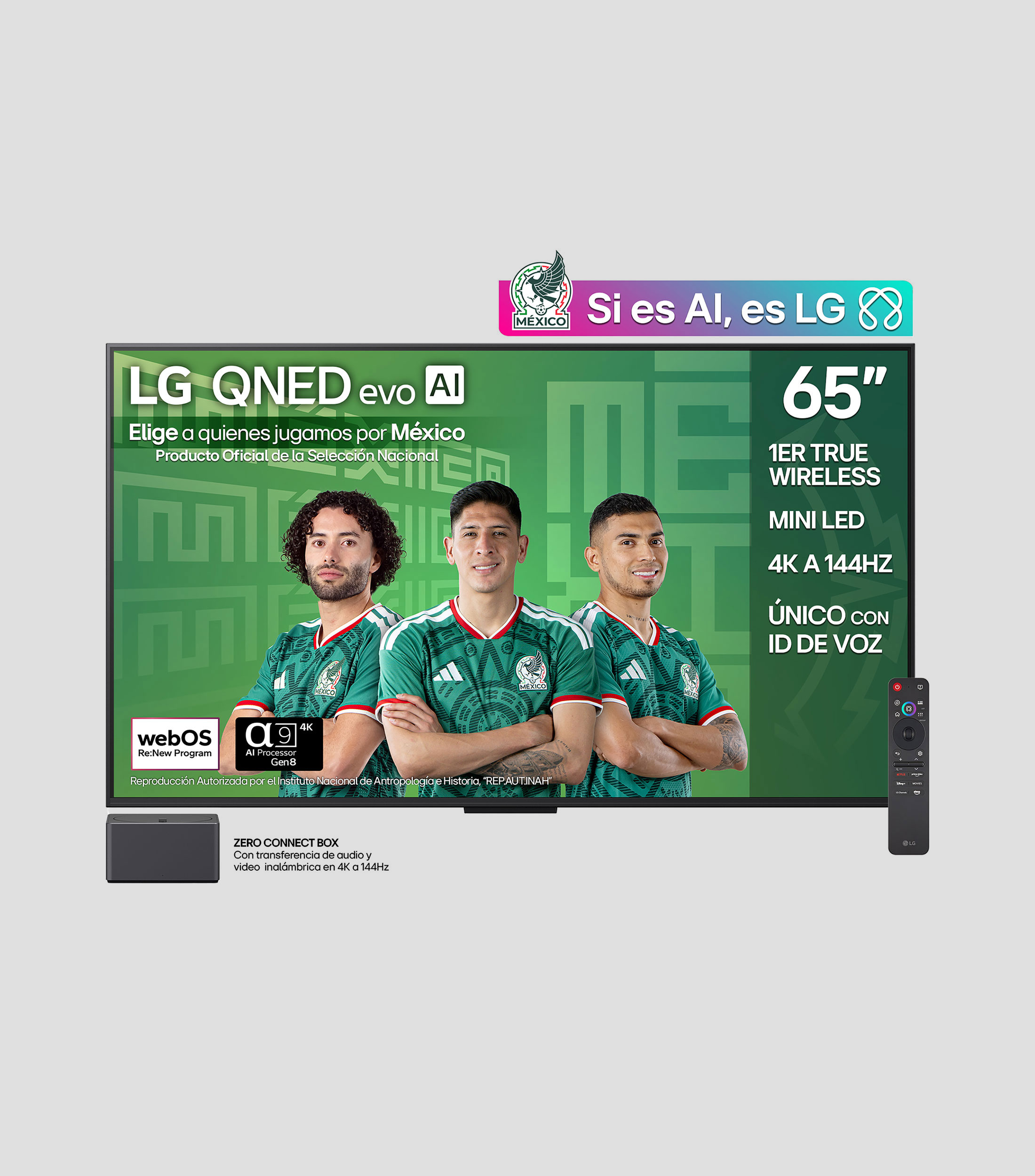 Pantalla 65 Pulgadas Plana QNED 4K webOS evo AI, 65QNED9MASA