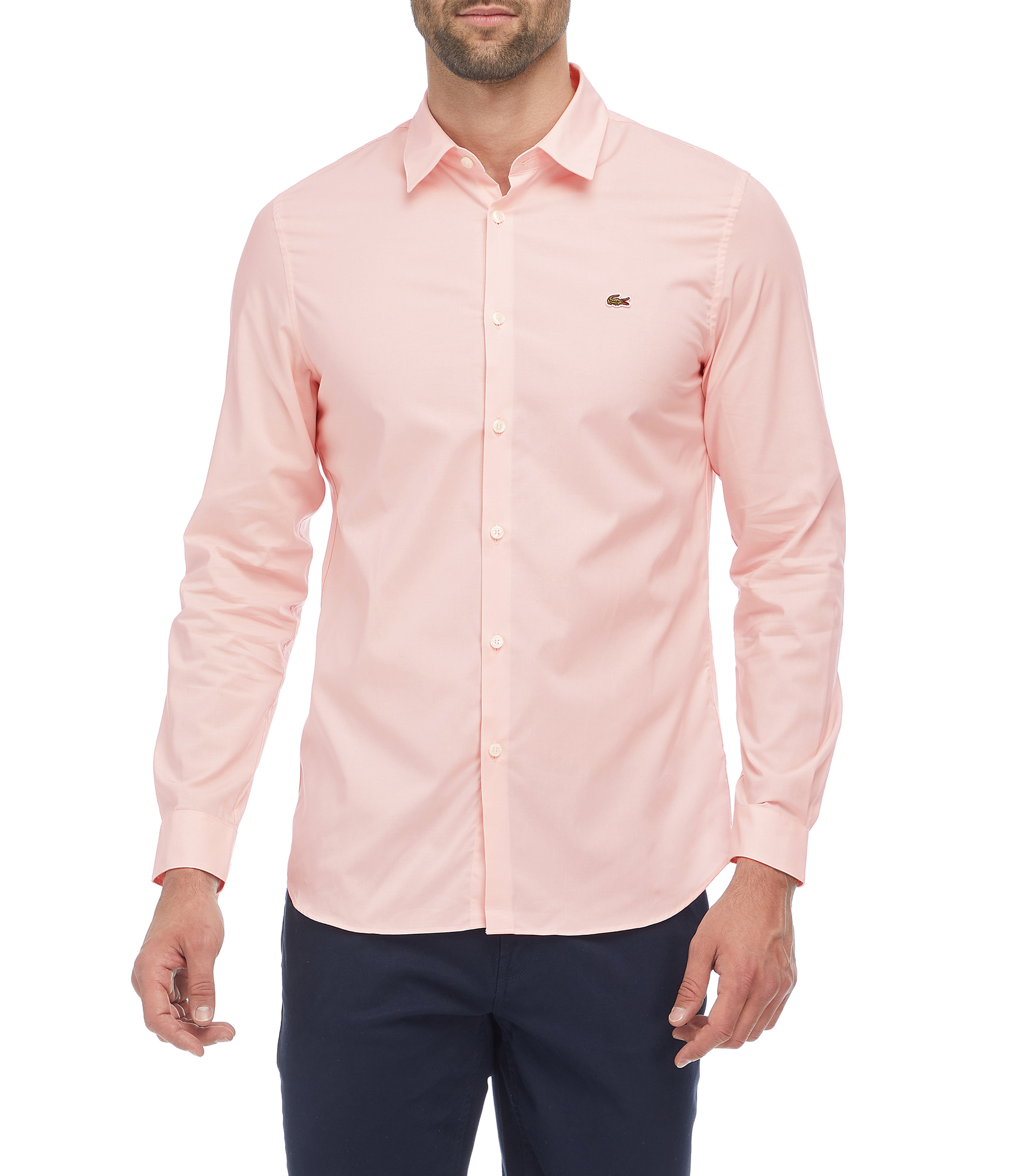 Camisas lacoste 2025 hombre manga larga
