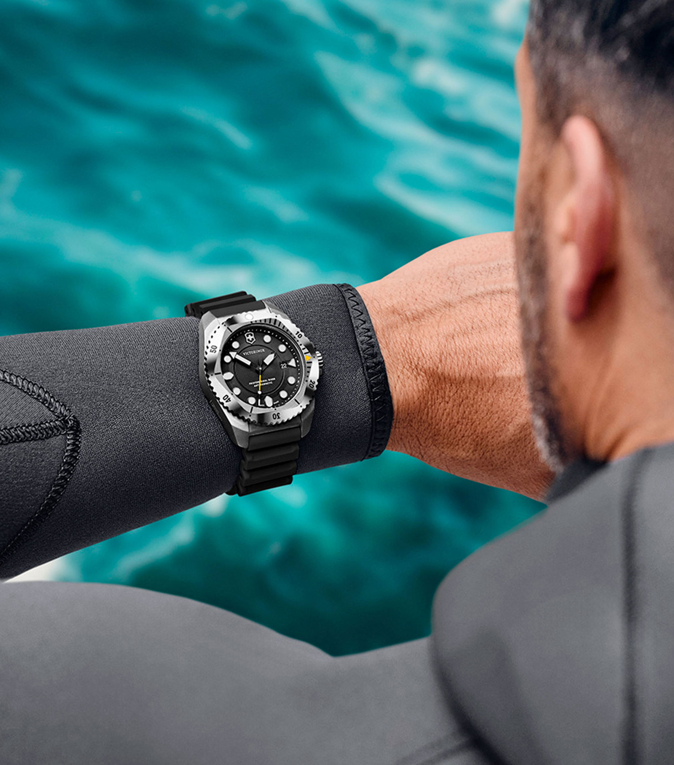 Reloj para Hombre Dive Pro Casual, Plateado, Negro