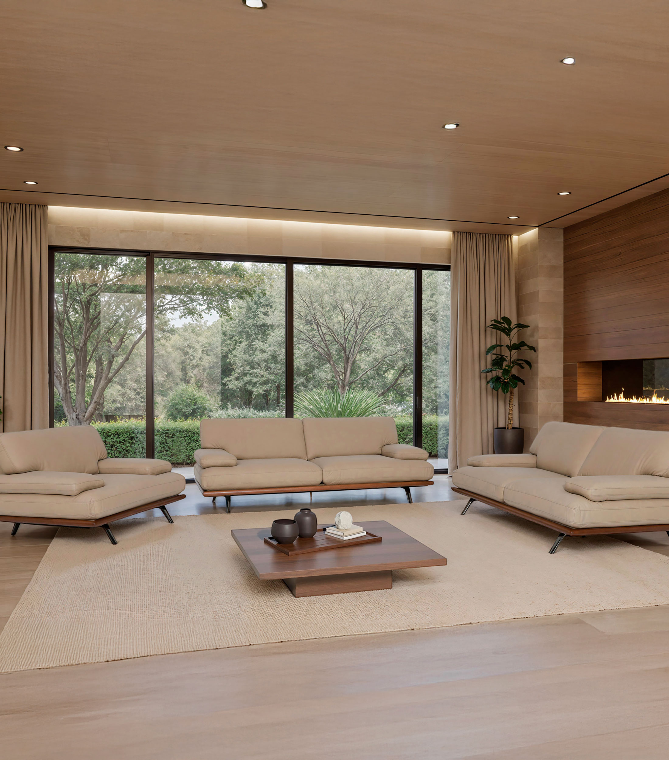Love Seat en piel Go Beyond Sand