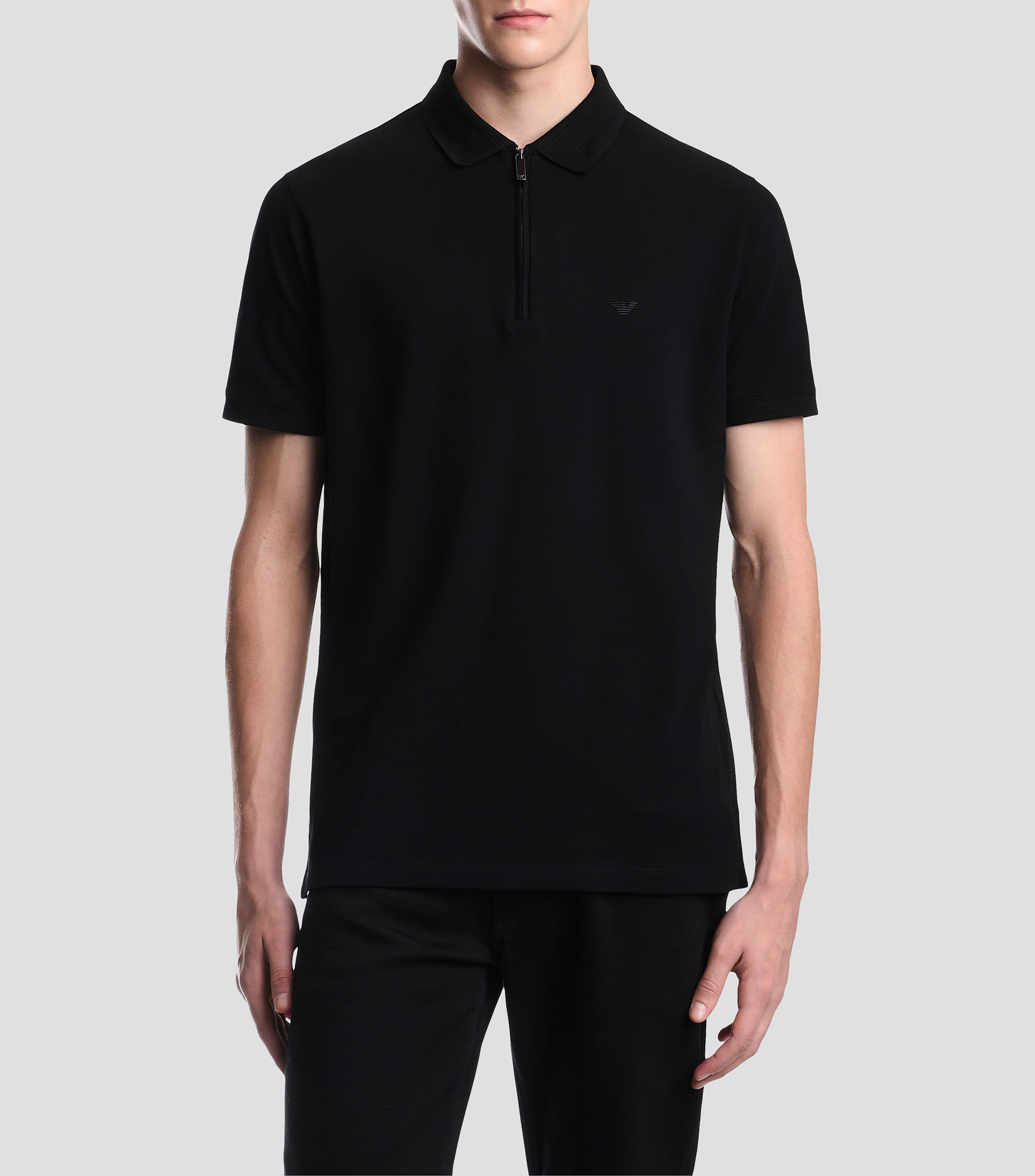 Playera tipo polo manga corta lisa Hombre