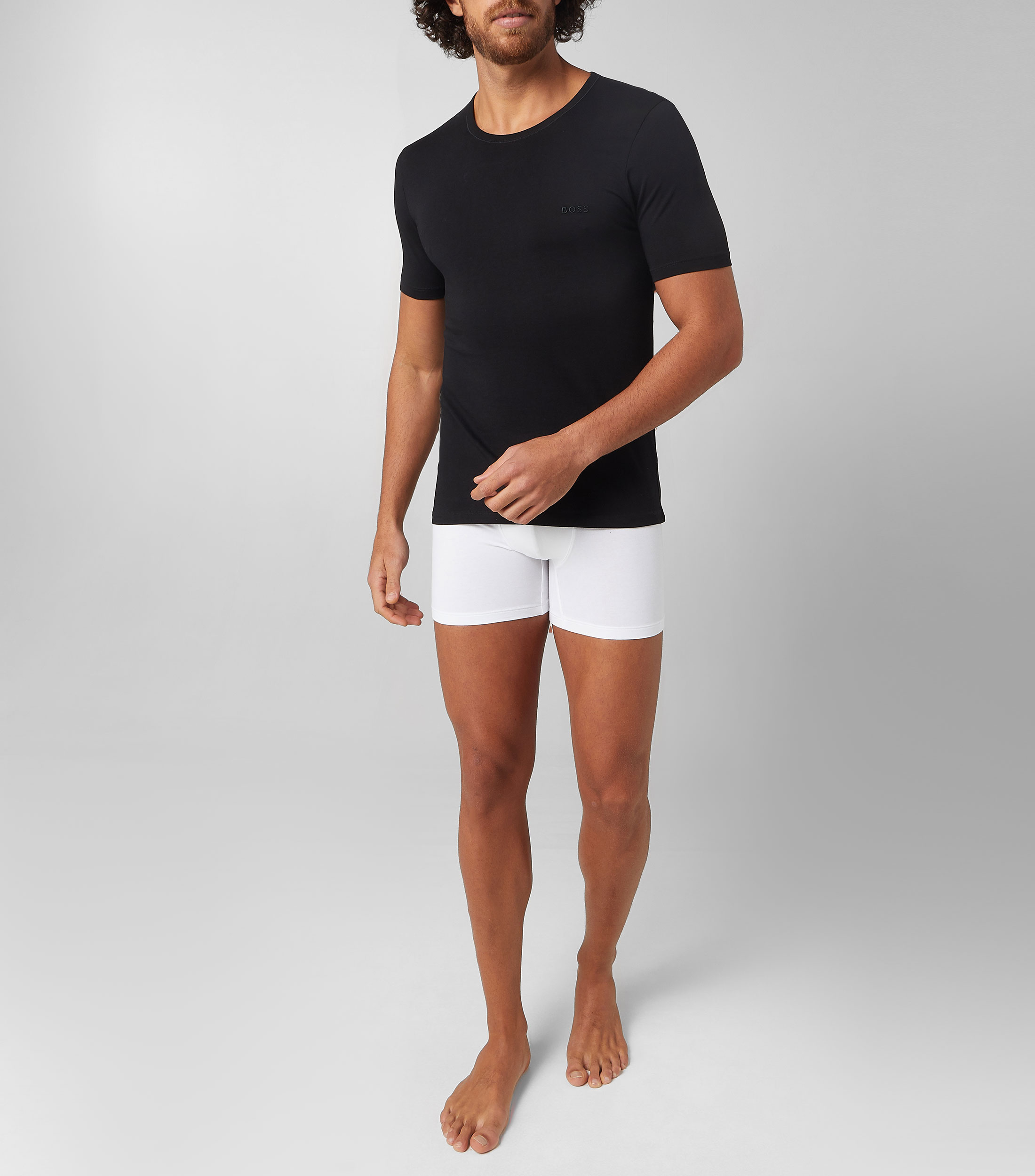 Set 3 playeras interiores con logo bordado Hombre