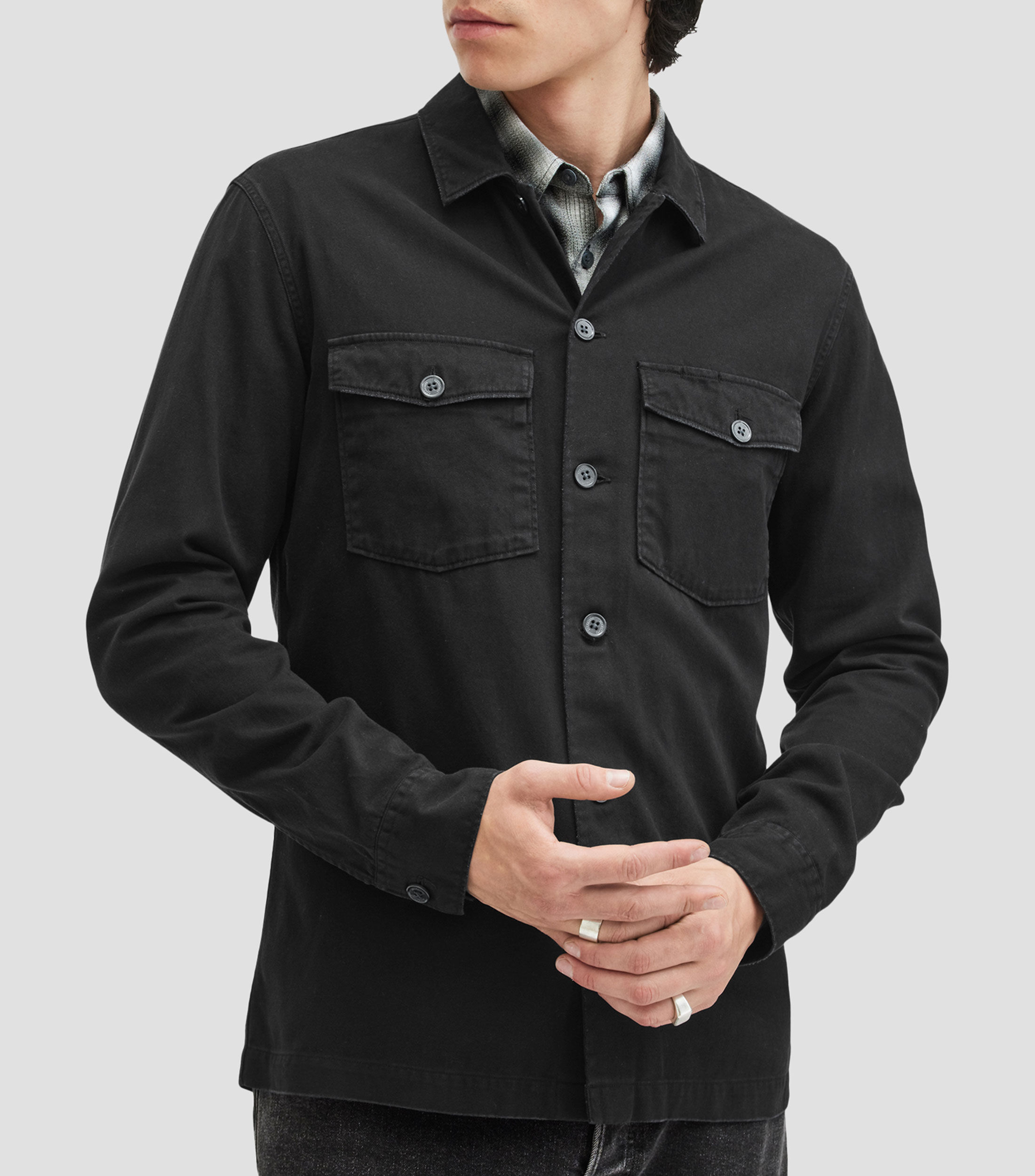 Sobrecamisa lisa Hombre