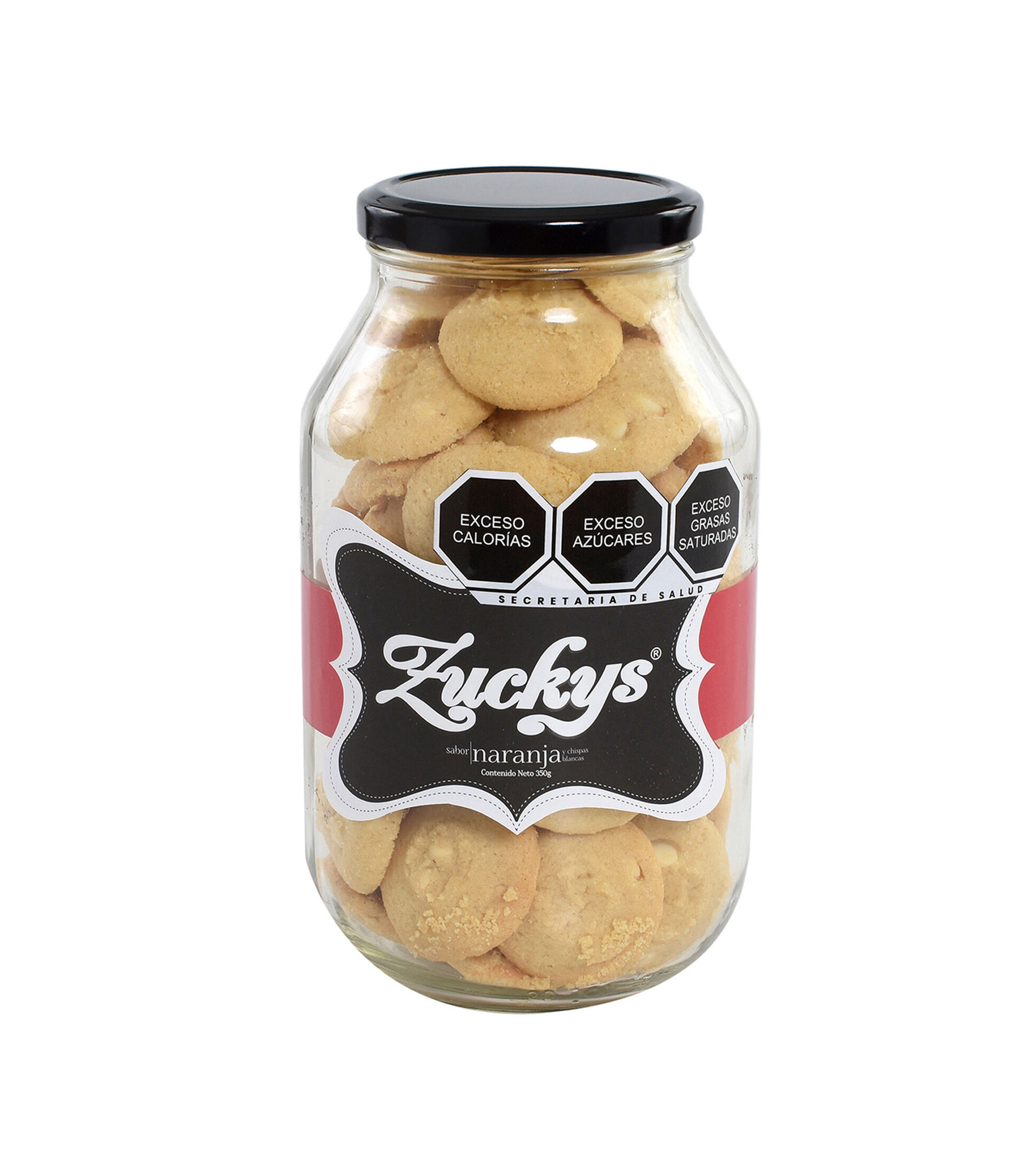 Galletas sabor naranja y chispas blancas, 350 g