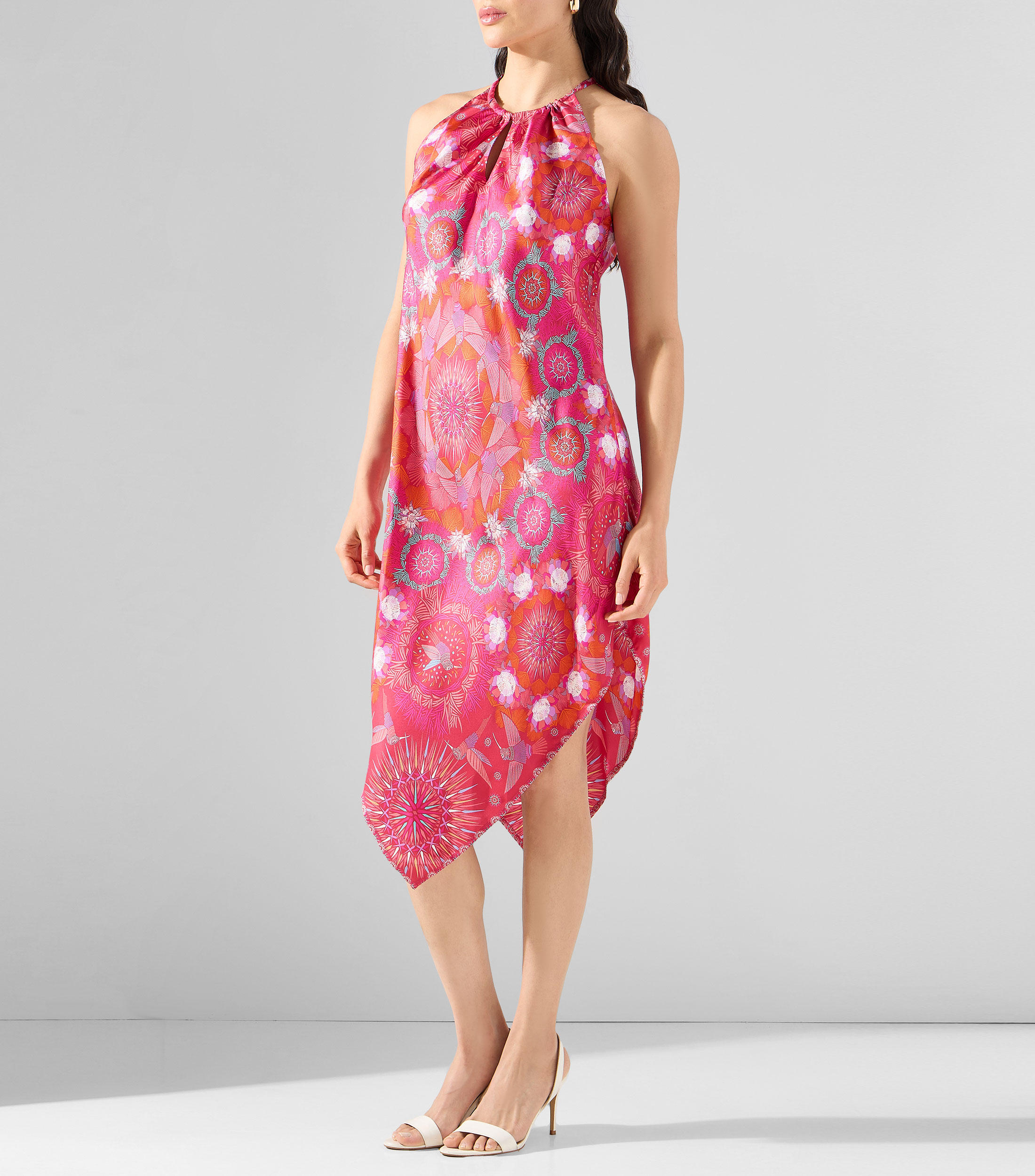 Vestido midi fantasía Mujer