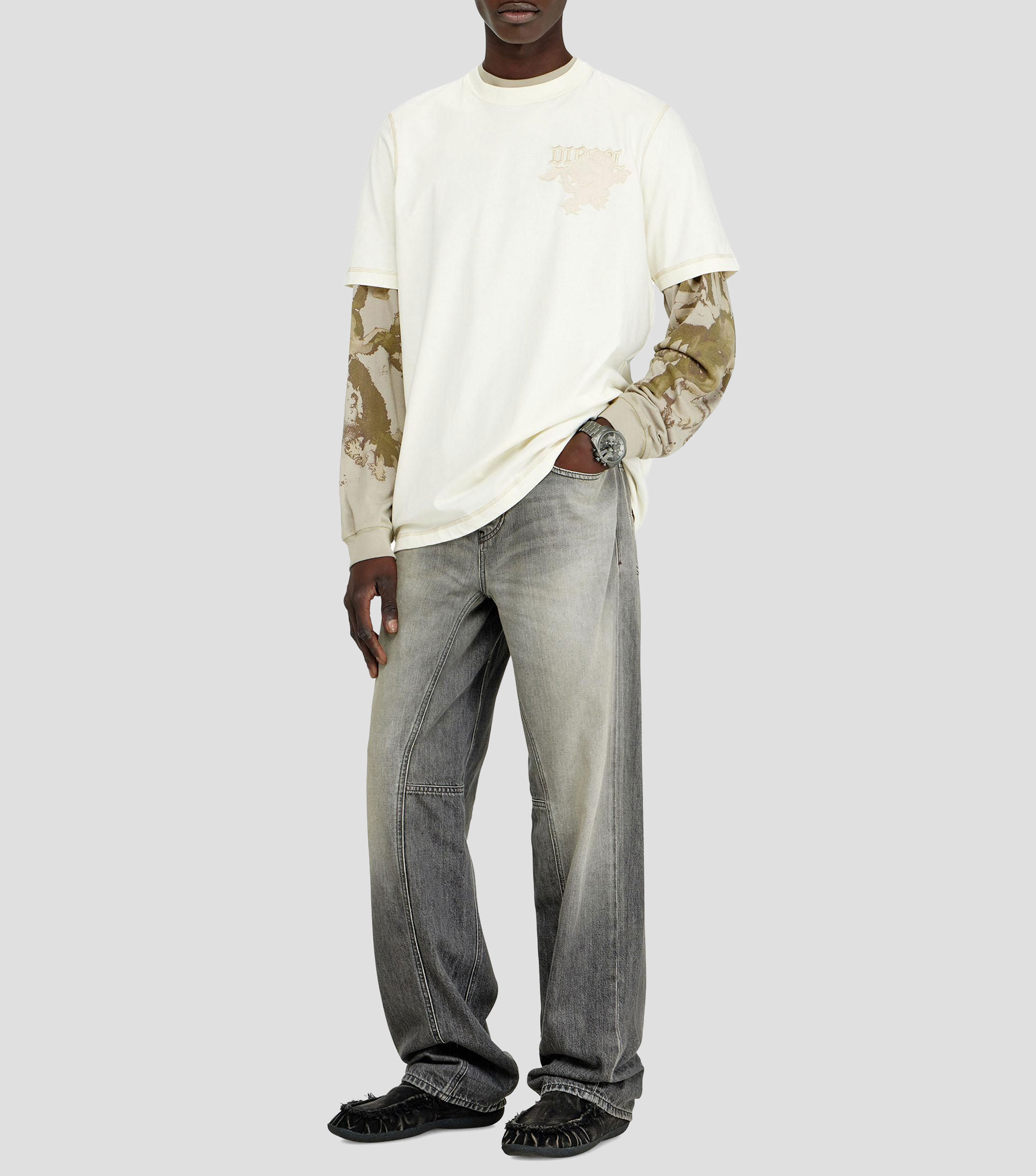 Playera cuello redondo manga corta lisa Hombre