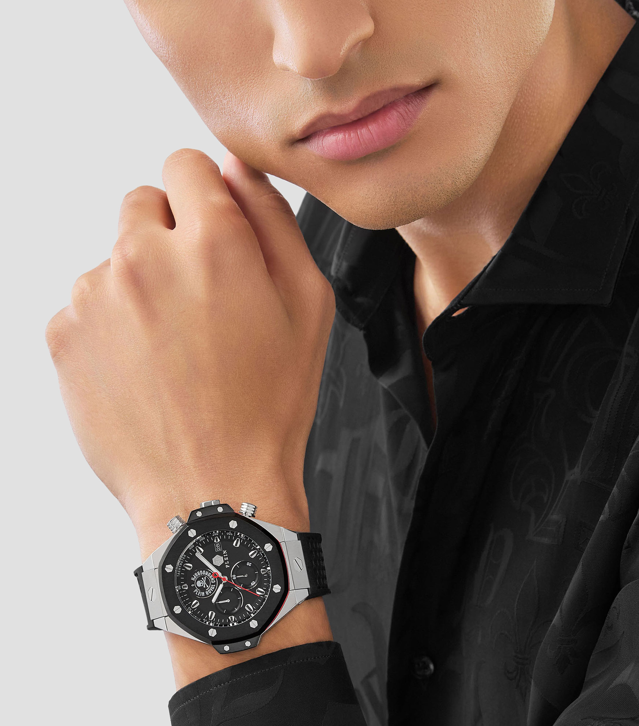 Reloj para Hombre Chrono Royal Casual Negro, Plateado