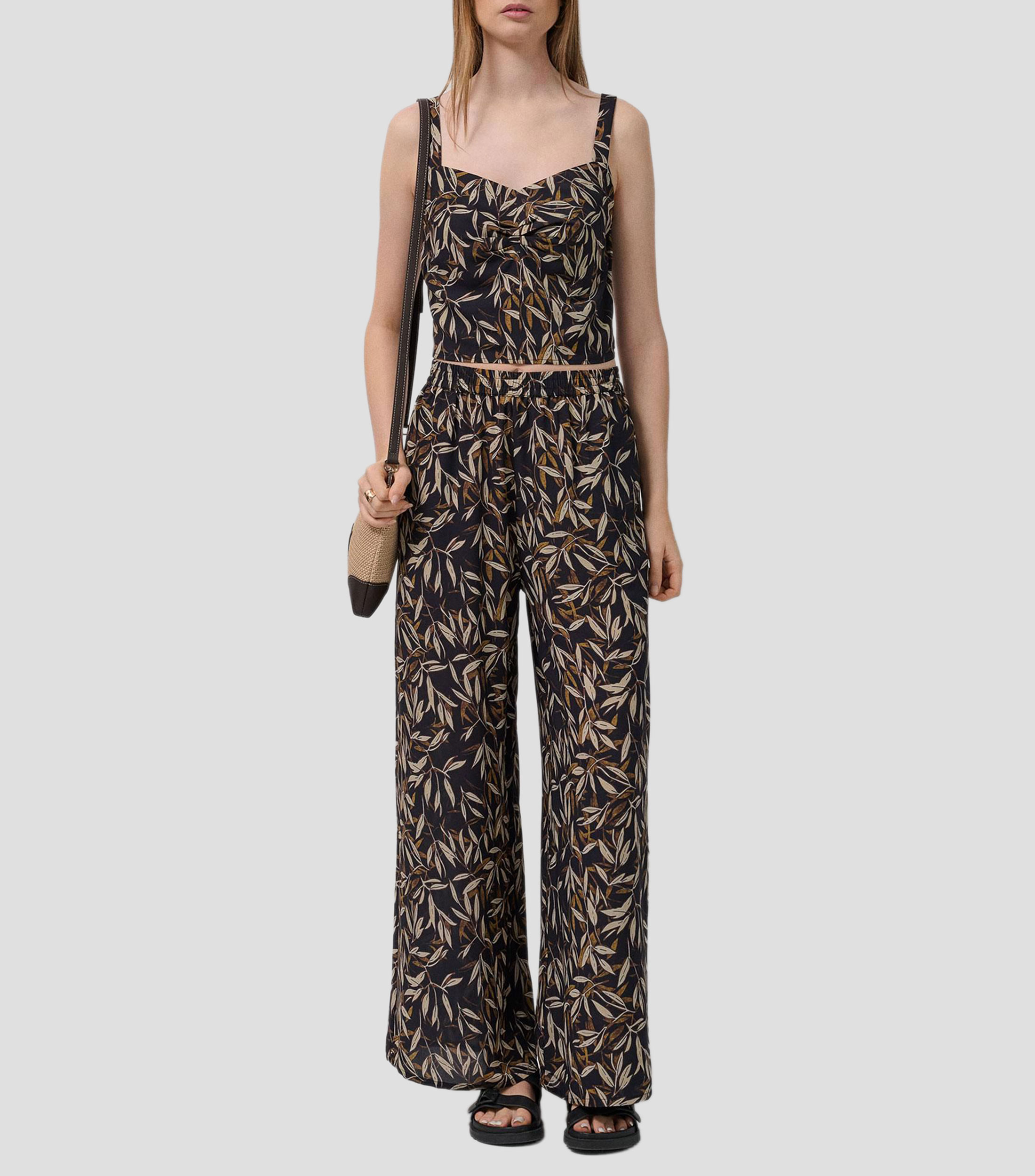 Top con estampado sin mangas Mujer
