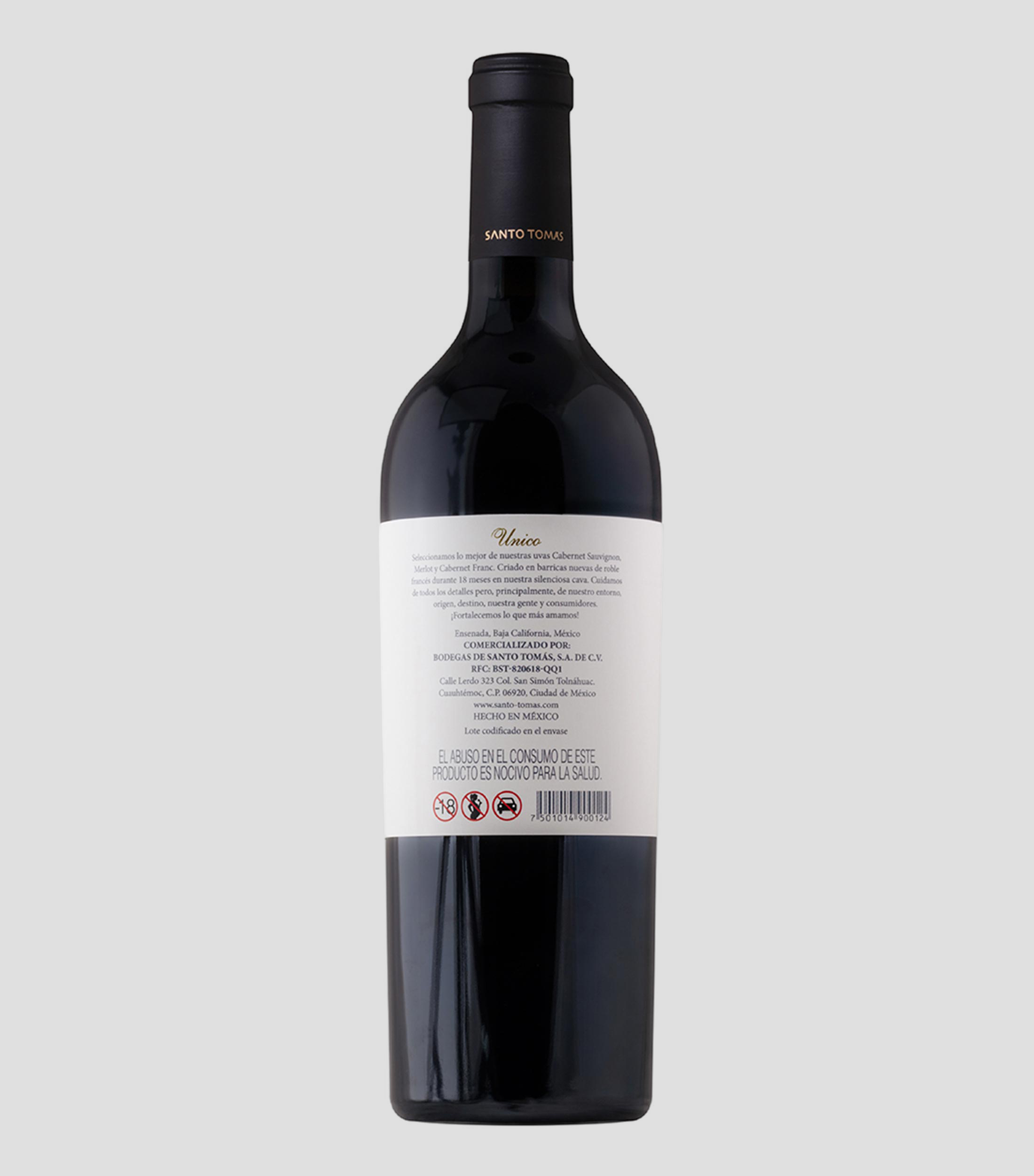 Vino Tinto Cabernet Sauvignon, Merlot, 750 ml