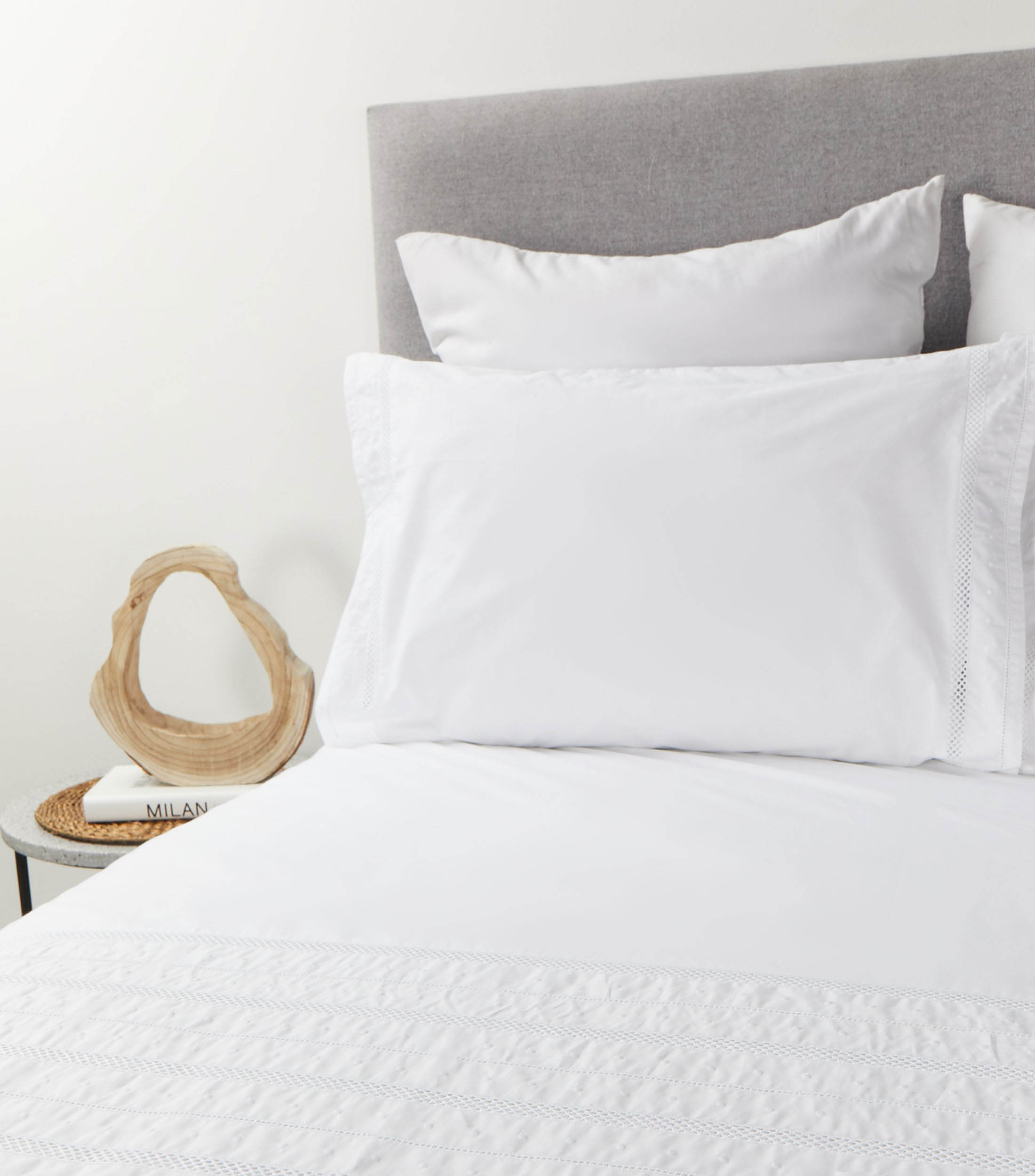 Funda para Duvet Matrimonial Queen Size en Algodón Blanco