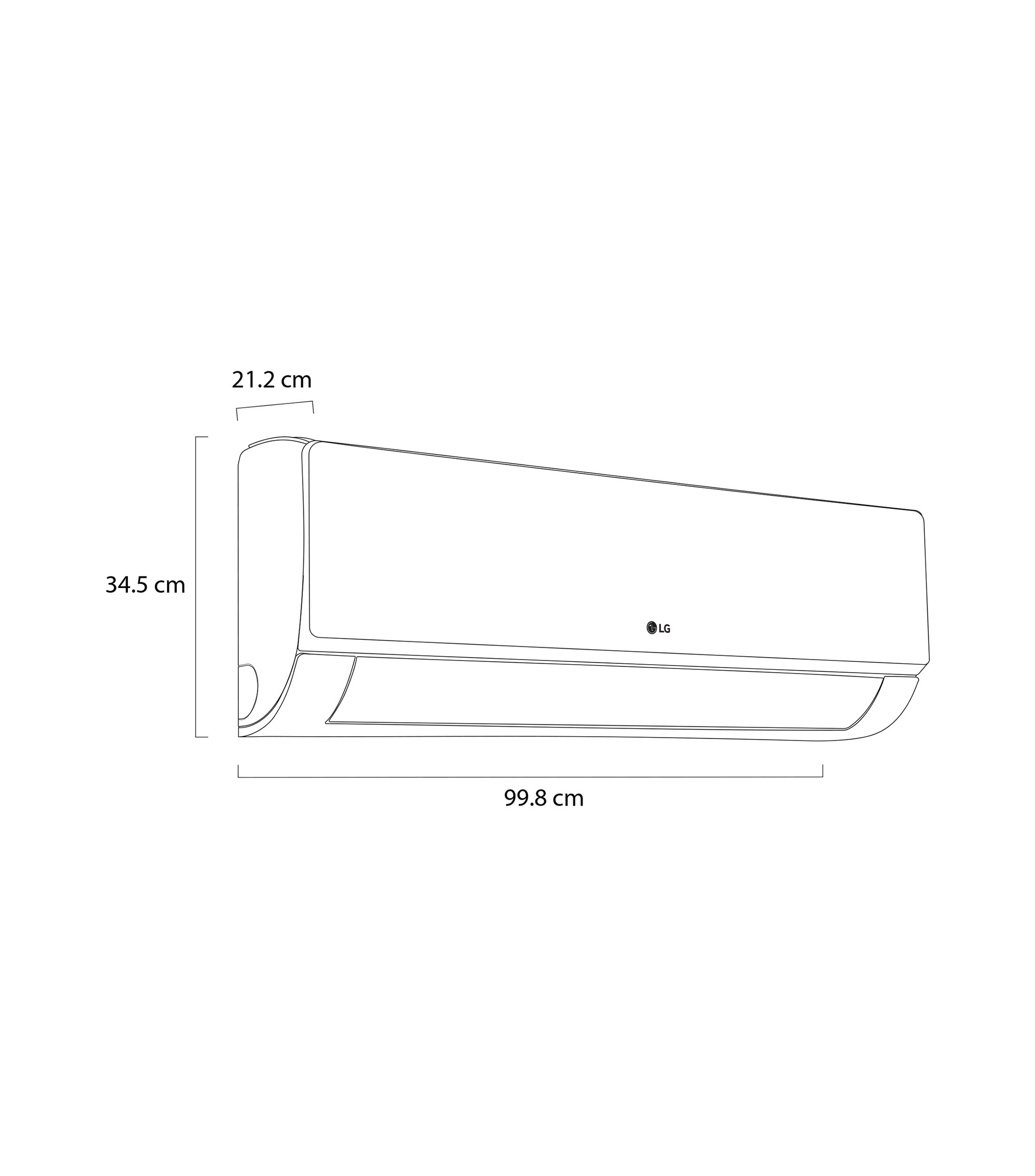 Aire Acondicionado Minisplit LG Dual Inverter Acabado Espejo 2 Toneladas Frío y Calor 220V VR242HW