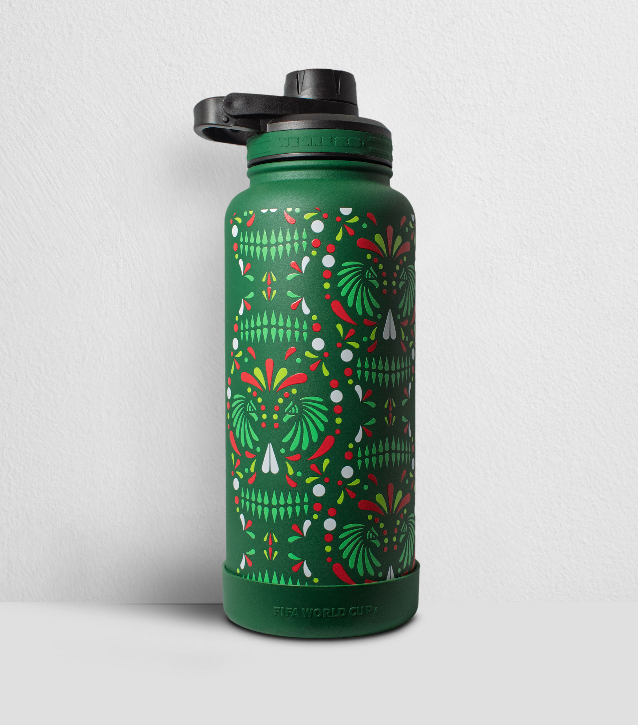 Termo FIFA World Cup 2026 verde en acero inoxidable, 946 ml