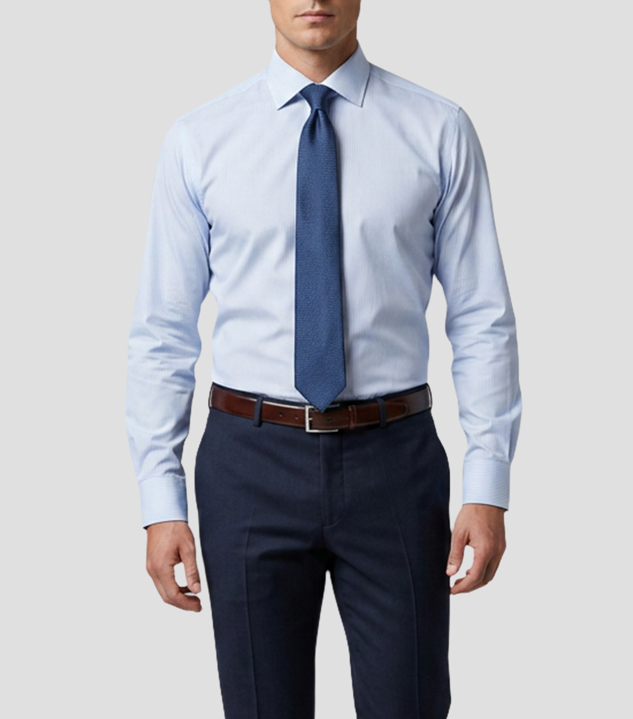 Camisa de Vestir líneas manga larga Hombre
