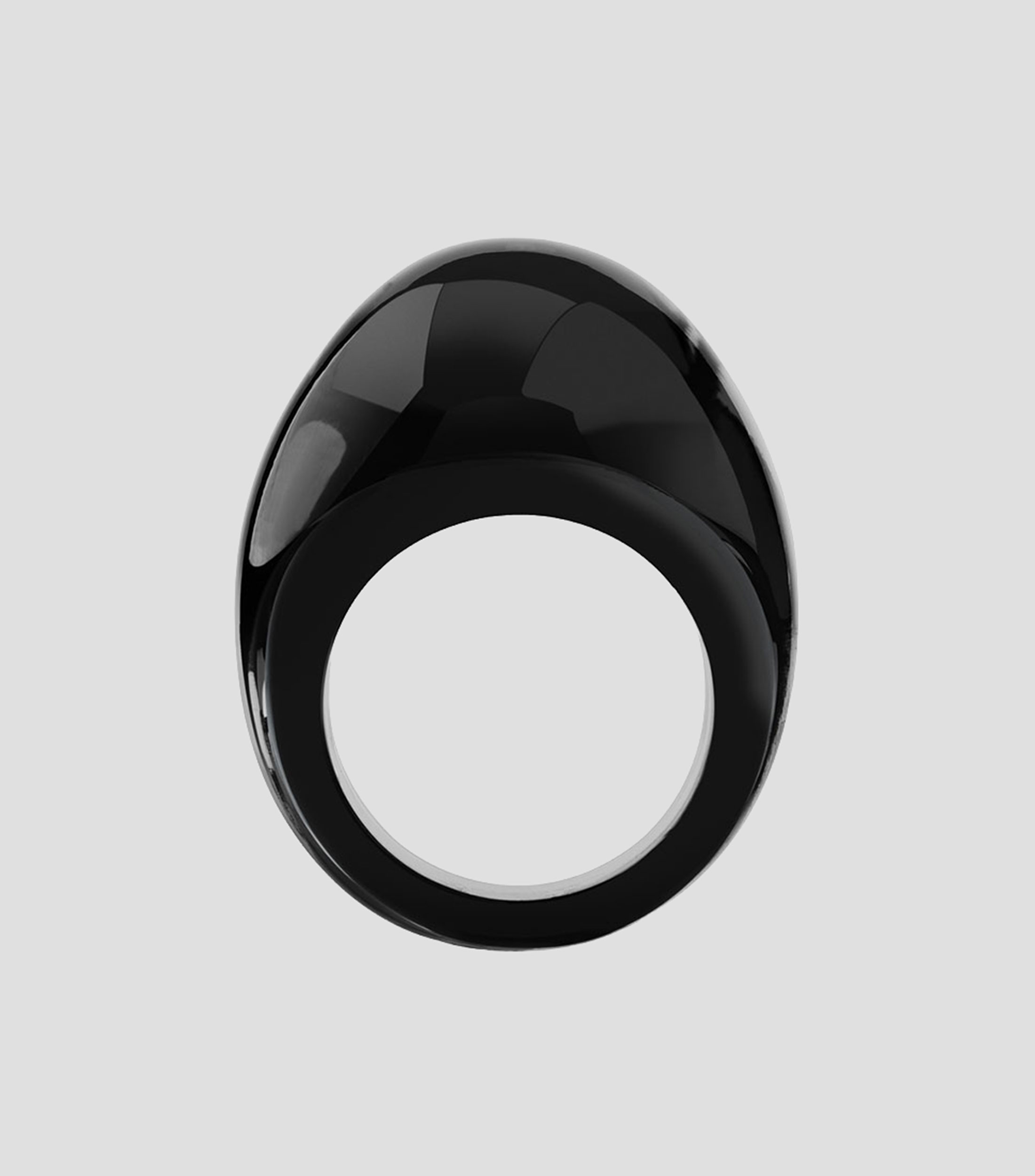 Anillo Cabuchón negro Mujer talla 54