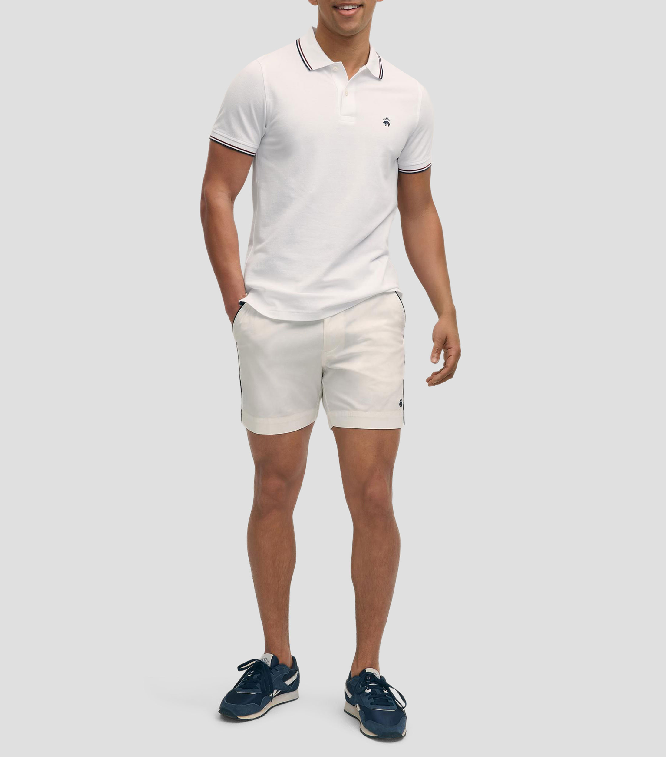 Playera tipo polo manga corta lisa Hombre