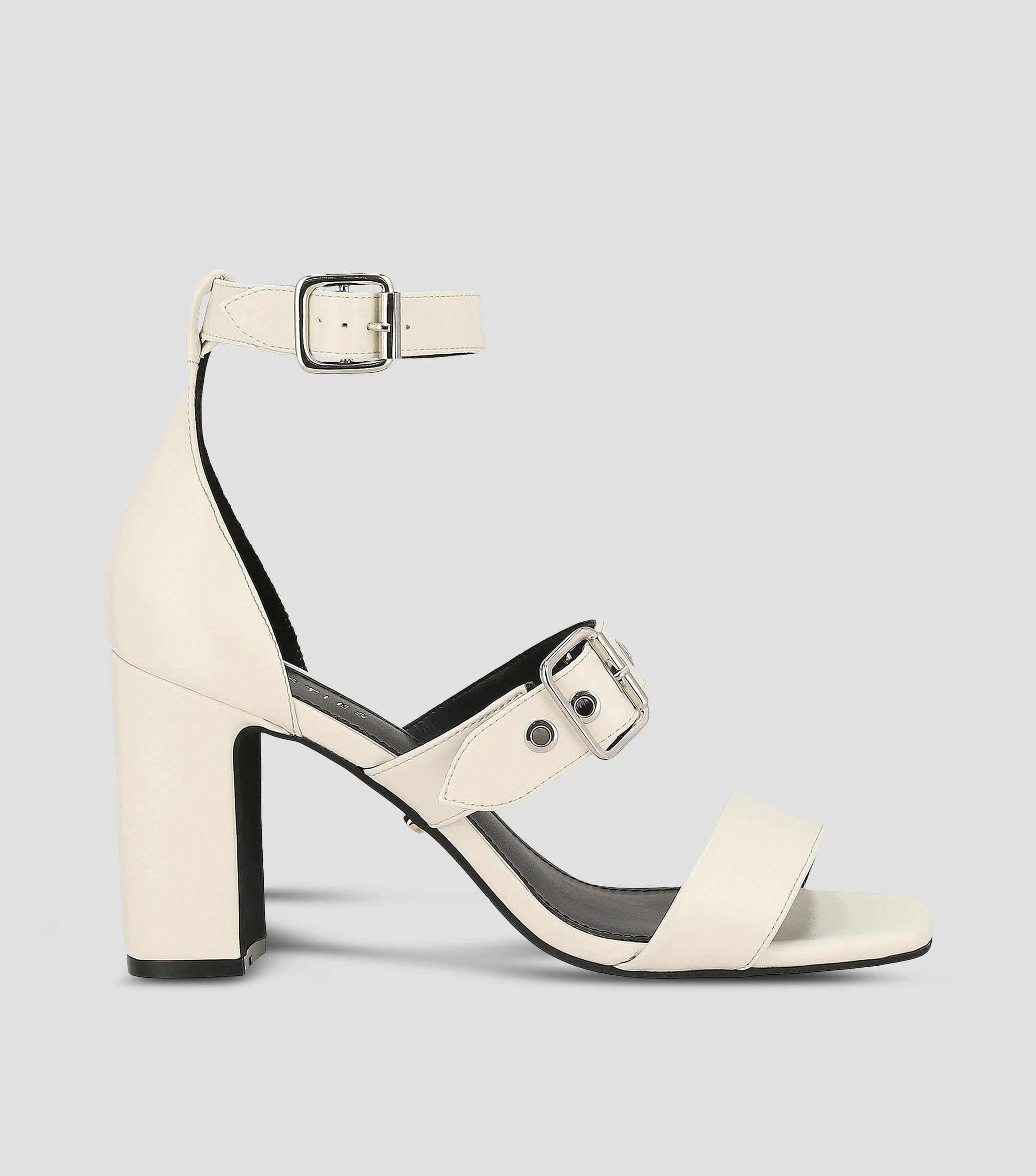 Sandalias con tacón alto cuadrado Mujer