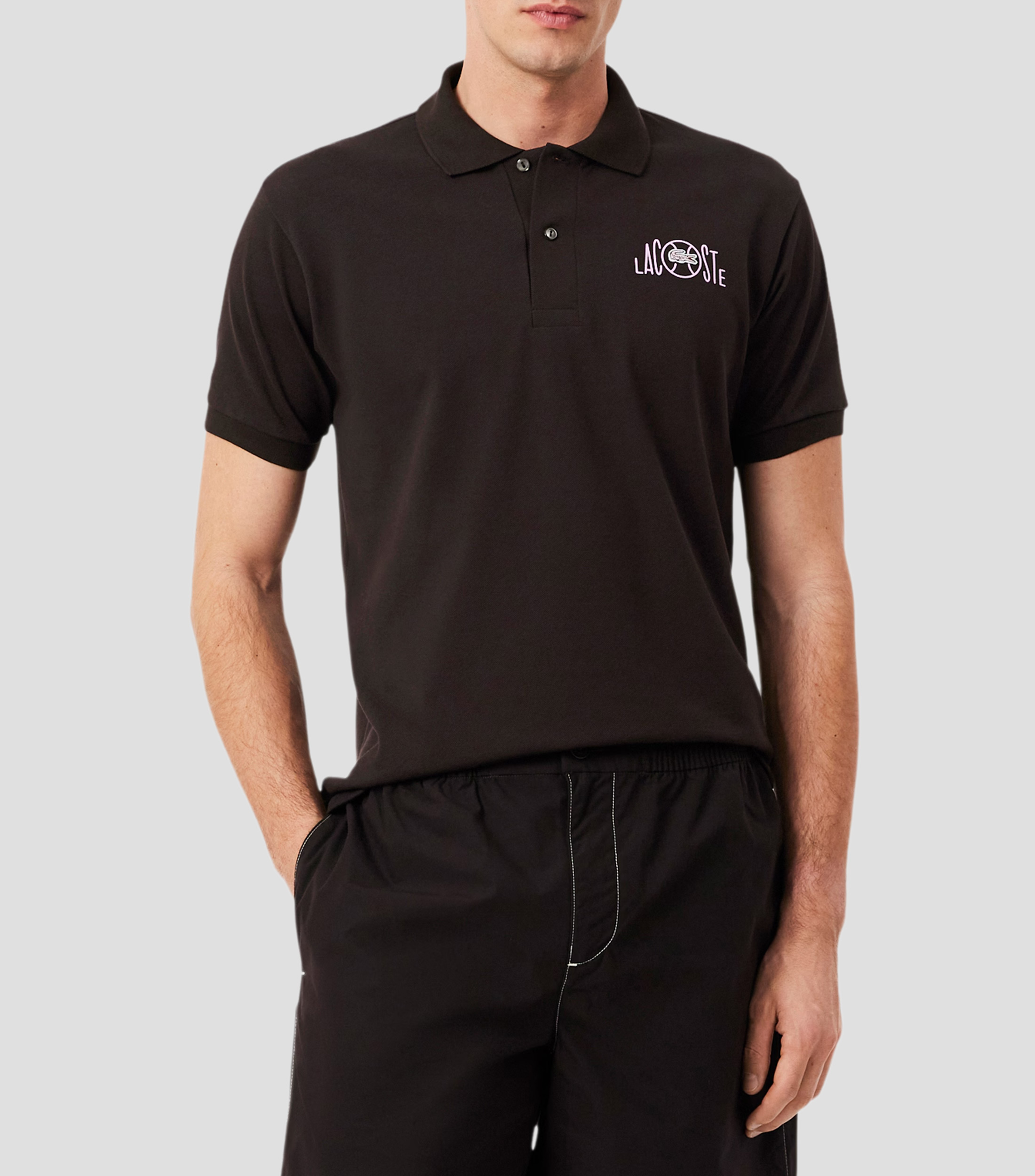 Playera tipo polo manga corta lisa Hombre