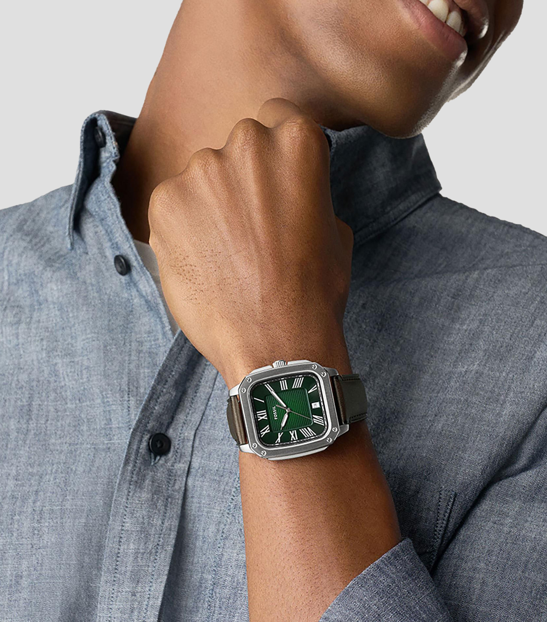Reloj para hombre Crosby casual plateado