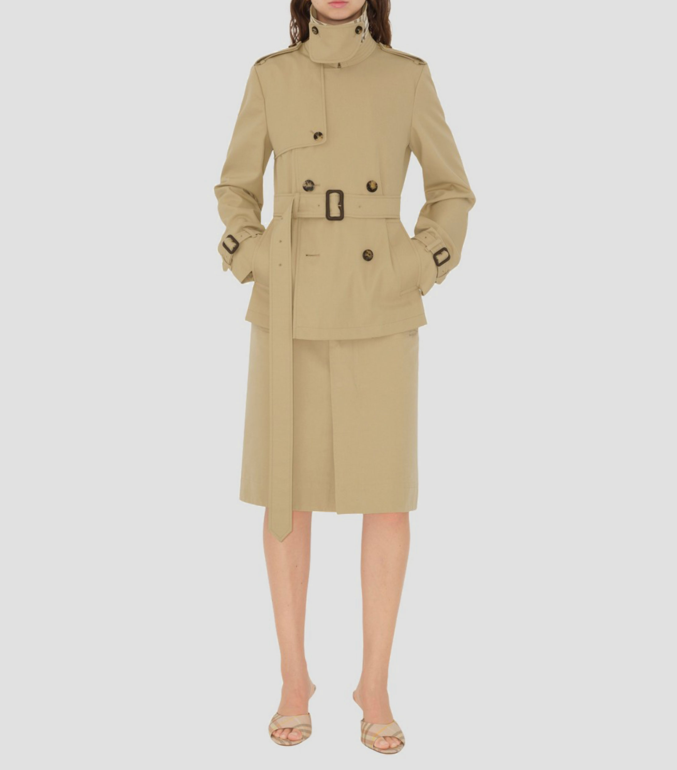 Chamarra Estilo Trench Coat Mujer