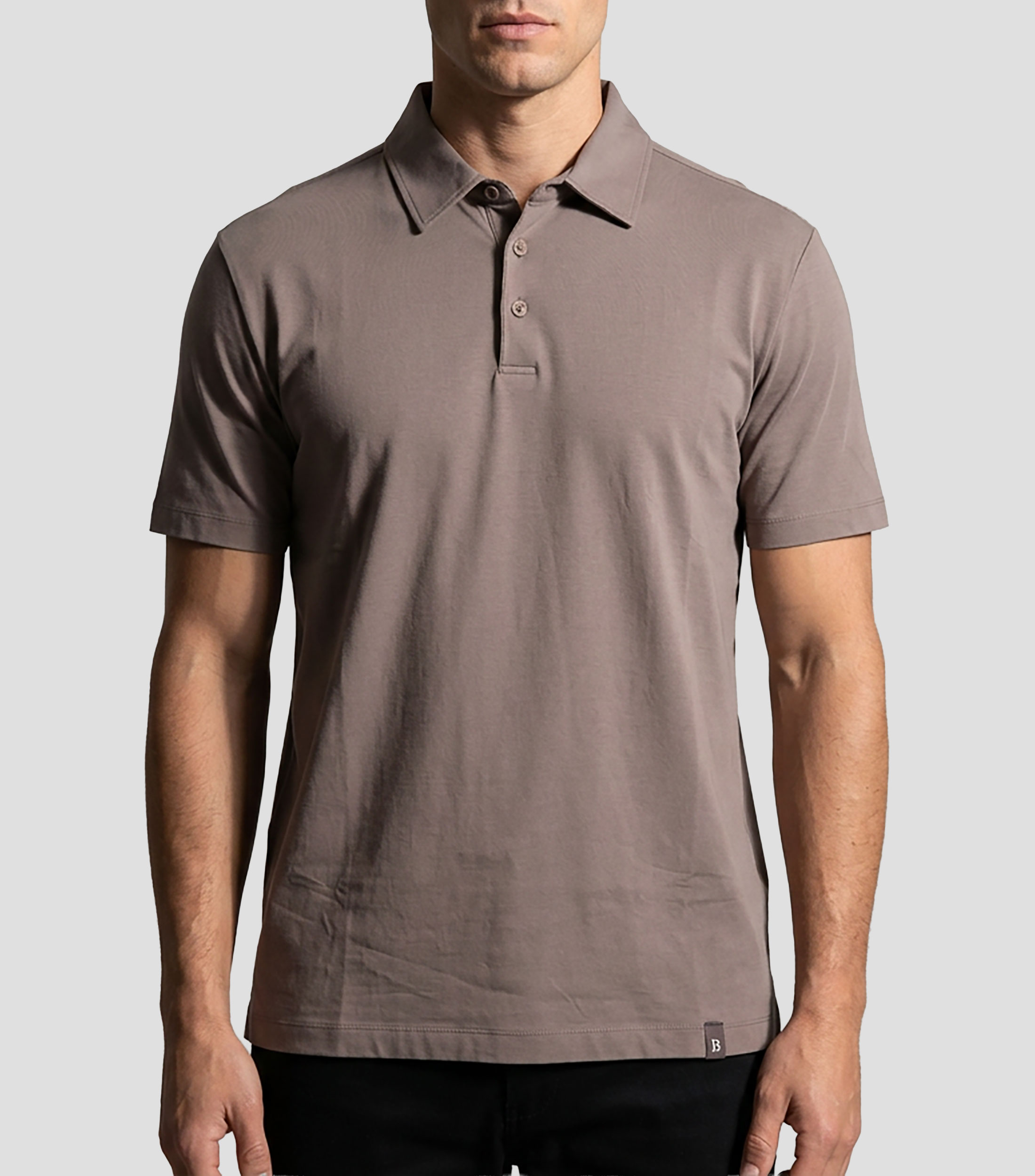 Playera tipo polo manga corta lisa Hombre