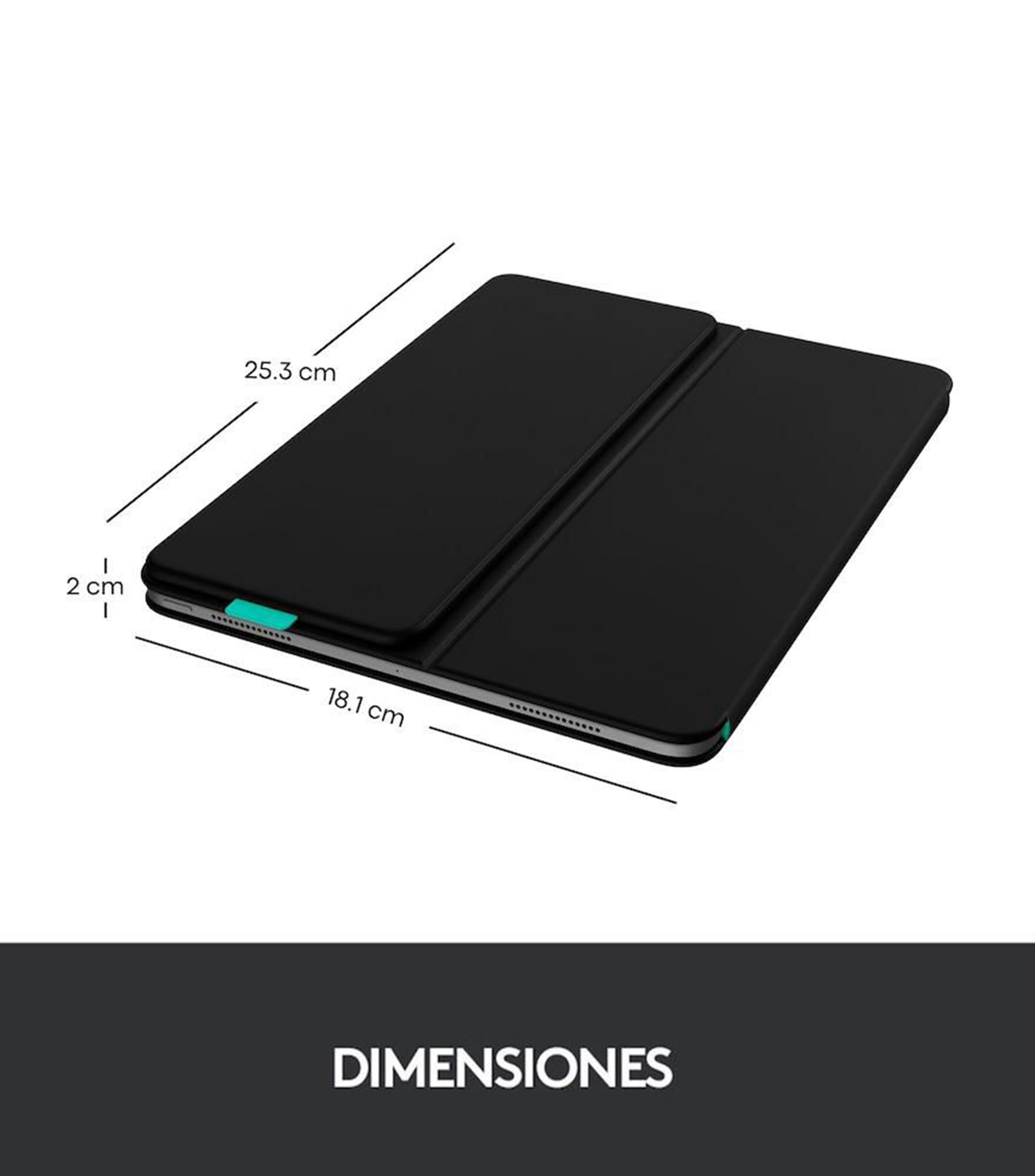 Folio con teclado flip para iPad