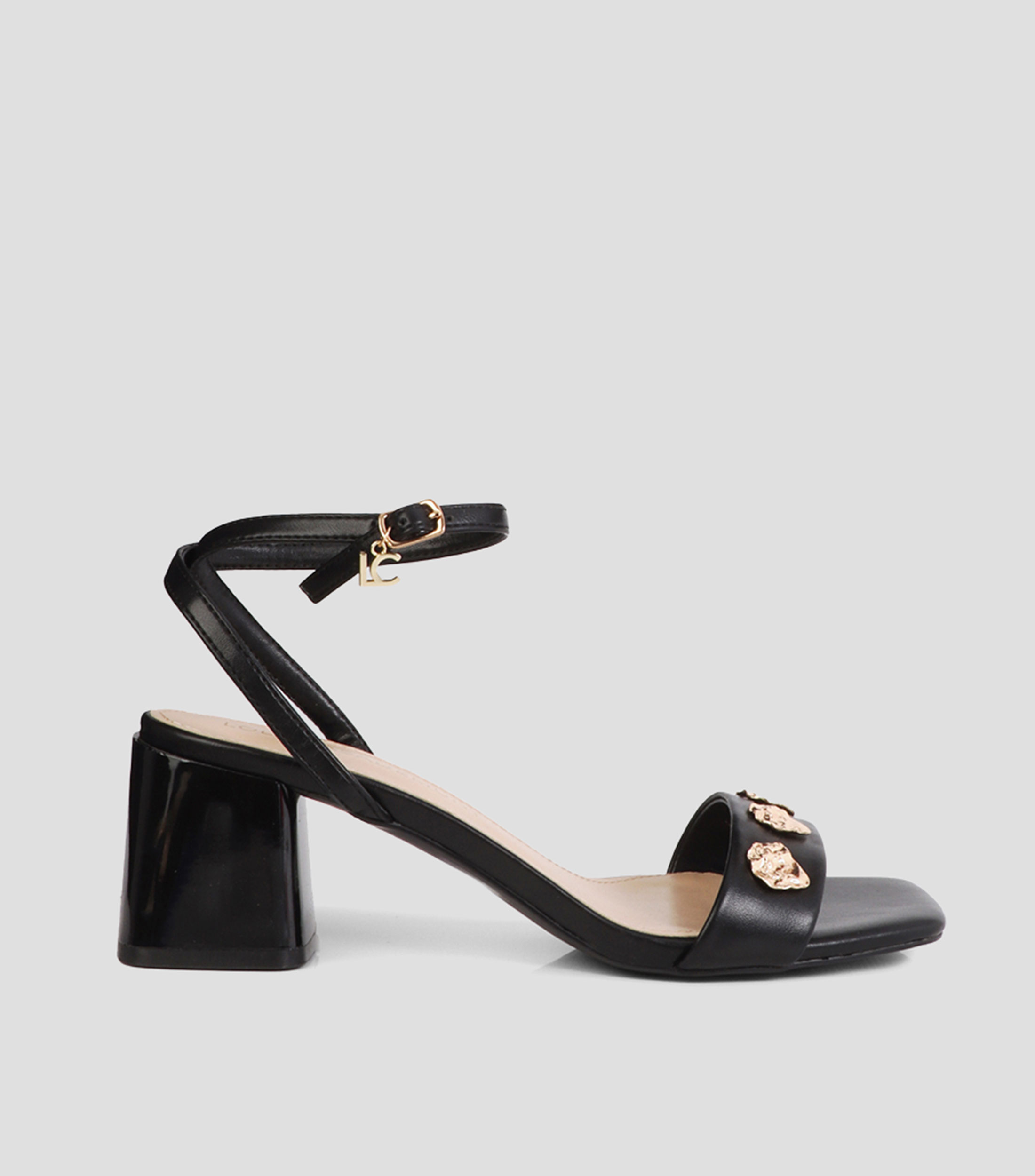 Sandalias con tacón cuadrado Mujer
