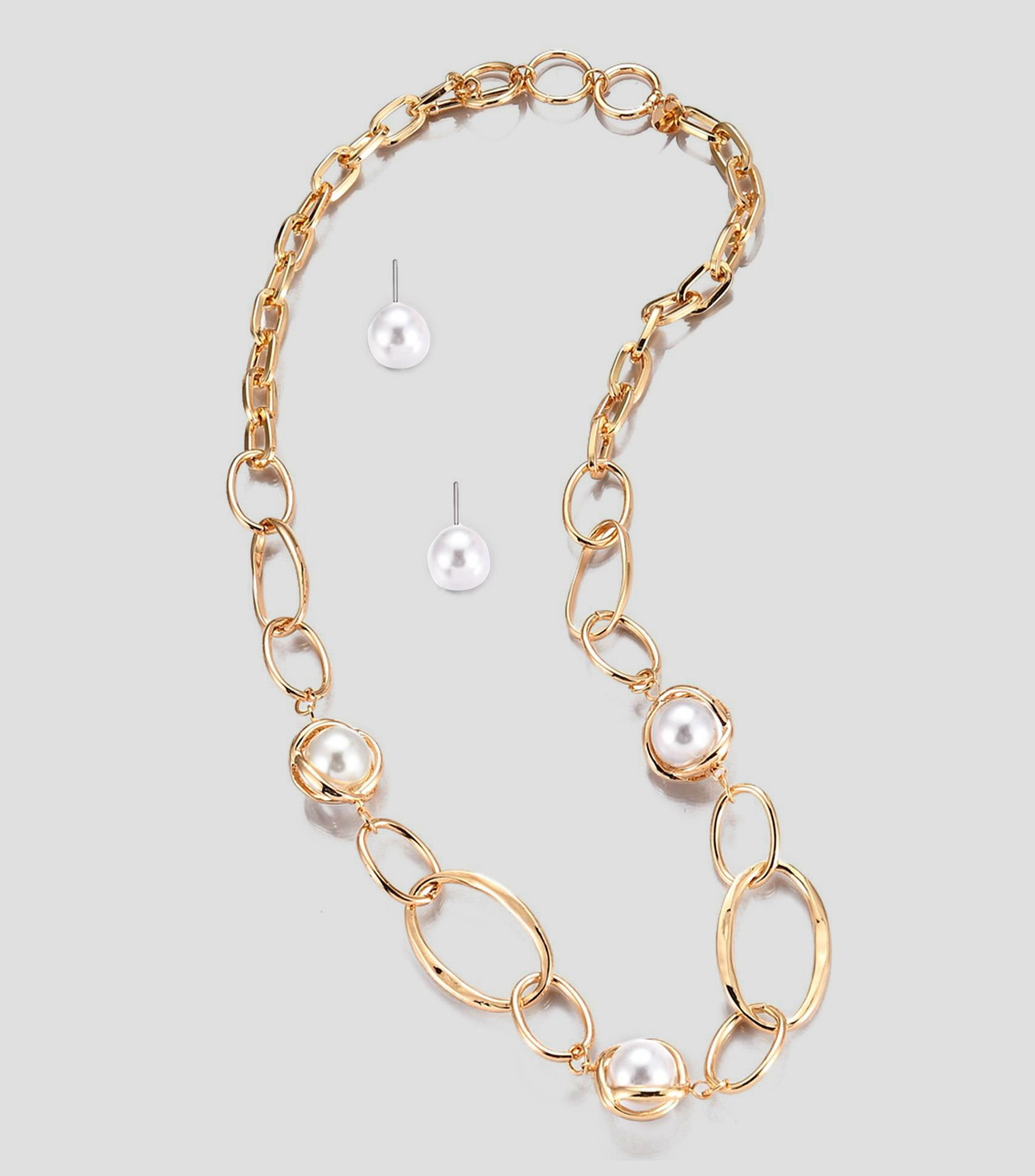Set collar y aretes Mujer