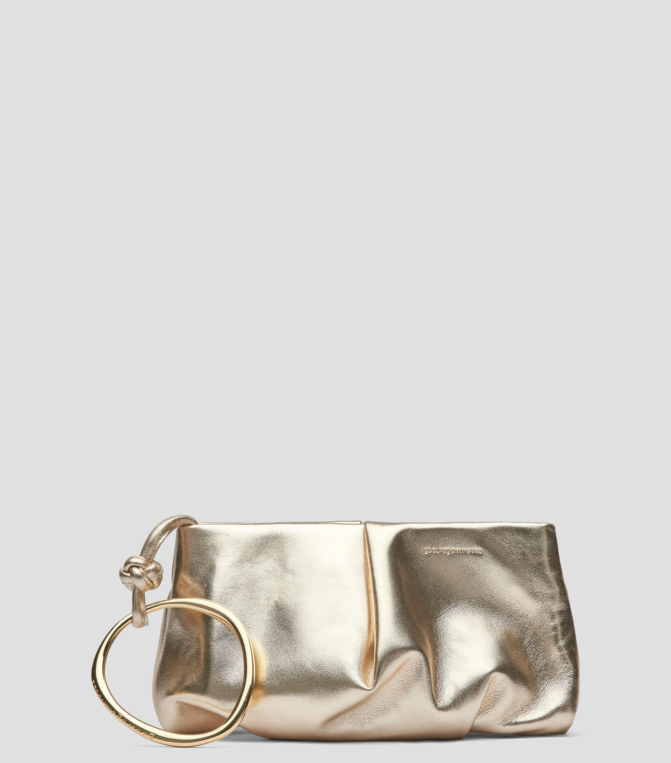 Bolsa clutch en piel lisa Mujer